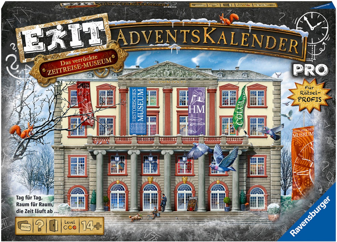 Ravensburger Spielzeug-Adventskalender »EXIT pro - Das verrückte Zeitreisemuseum«, ab 14 Jahren