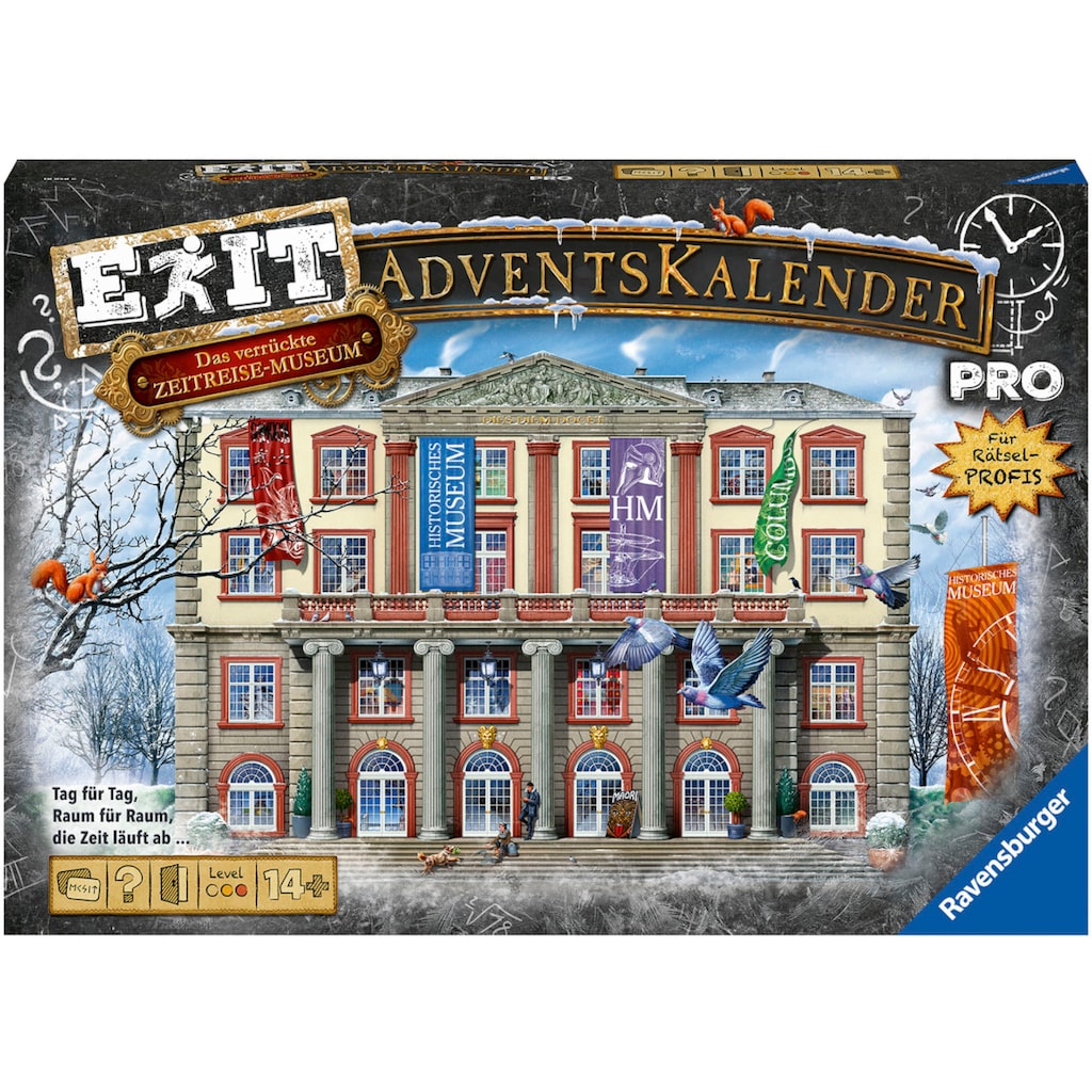Ravensburger Spielzeug-Adventskalender »EXIT pro - Das verrückte Zeitreisemuseum«, ab 14 Jahren