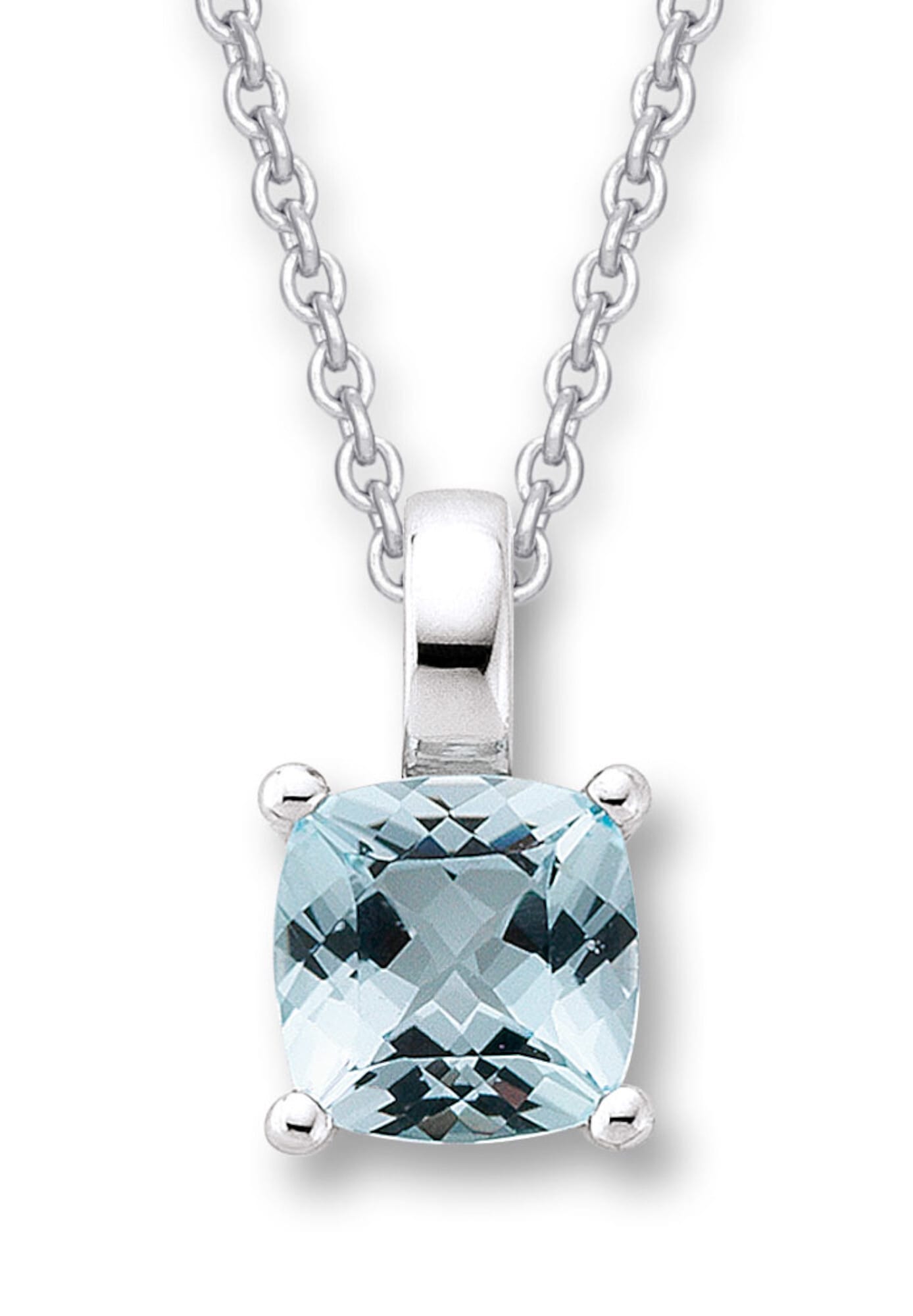 ONE ELEMENT Kettenanhänger »Blau Topas Anhänger aus 333 Weißgold«