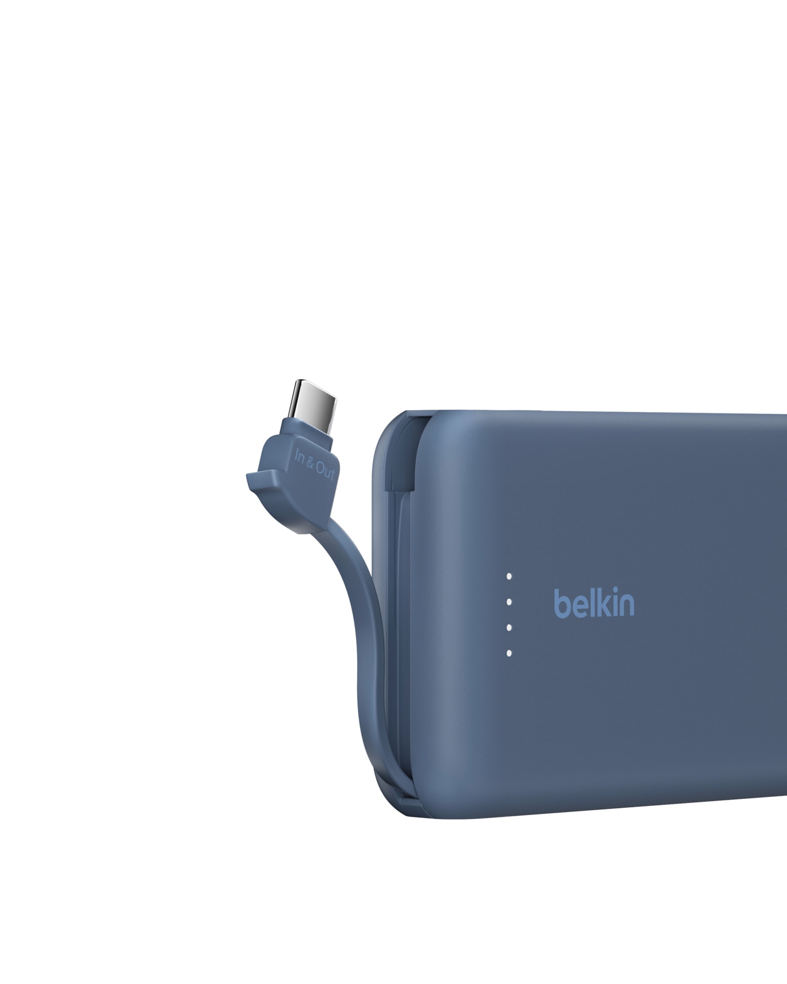 Belkin Powerbank »BoostCharge Power Bank 10K mit integrierten Kabeln«, Belkin BOOST CHARGE Power Delivery Powerbank 10.000mAh, white