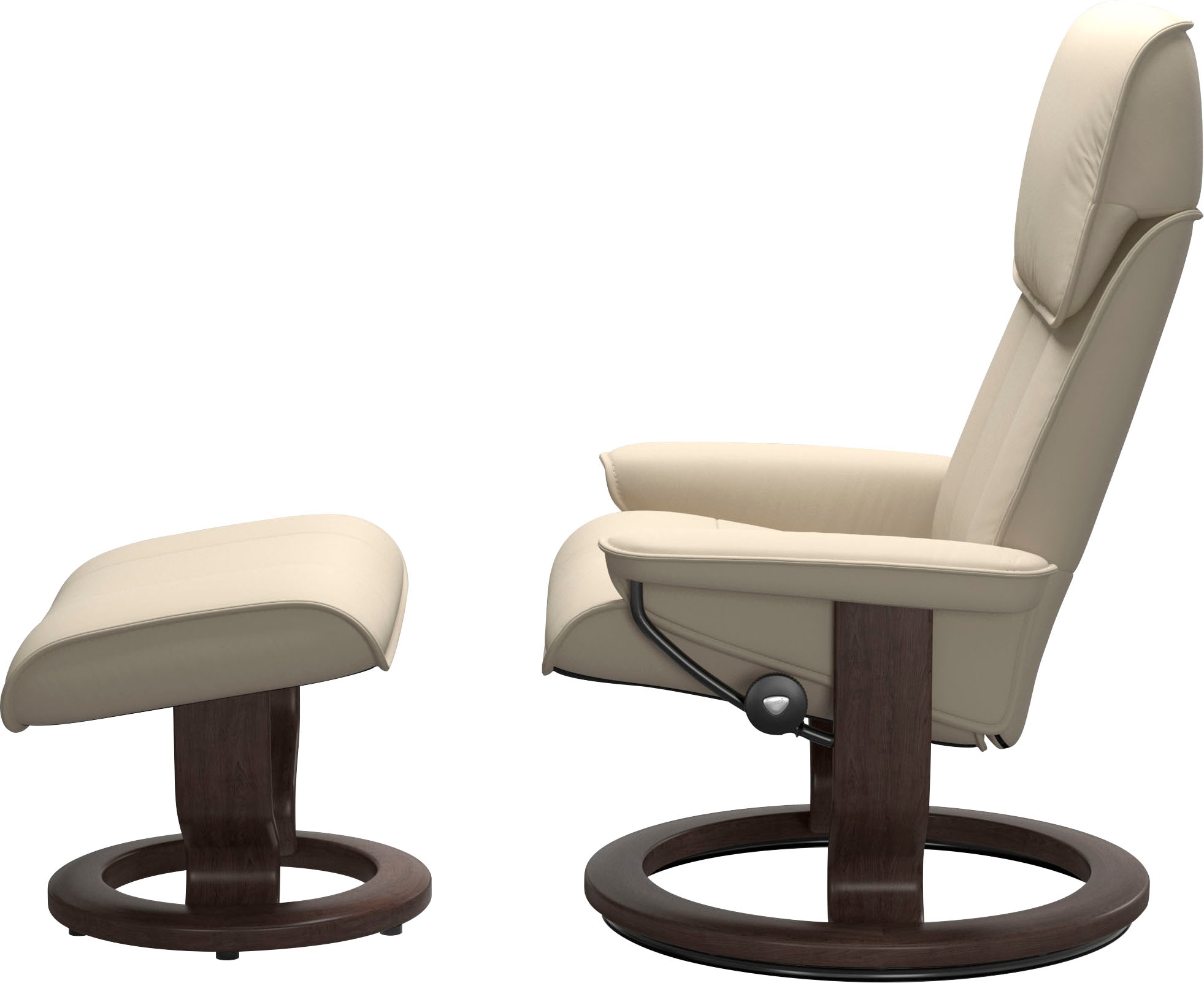 Stressless® Relaxsessel »Admiral«, (Set, Relaxsessel inkl. Hocker), mit Classic Base, Größe M & L, Gestell Wenge