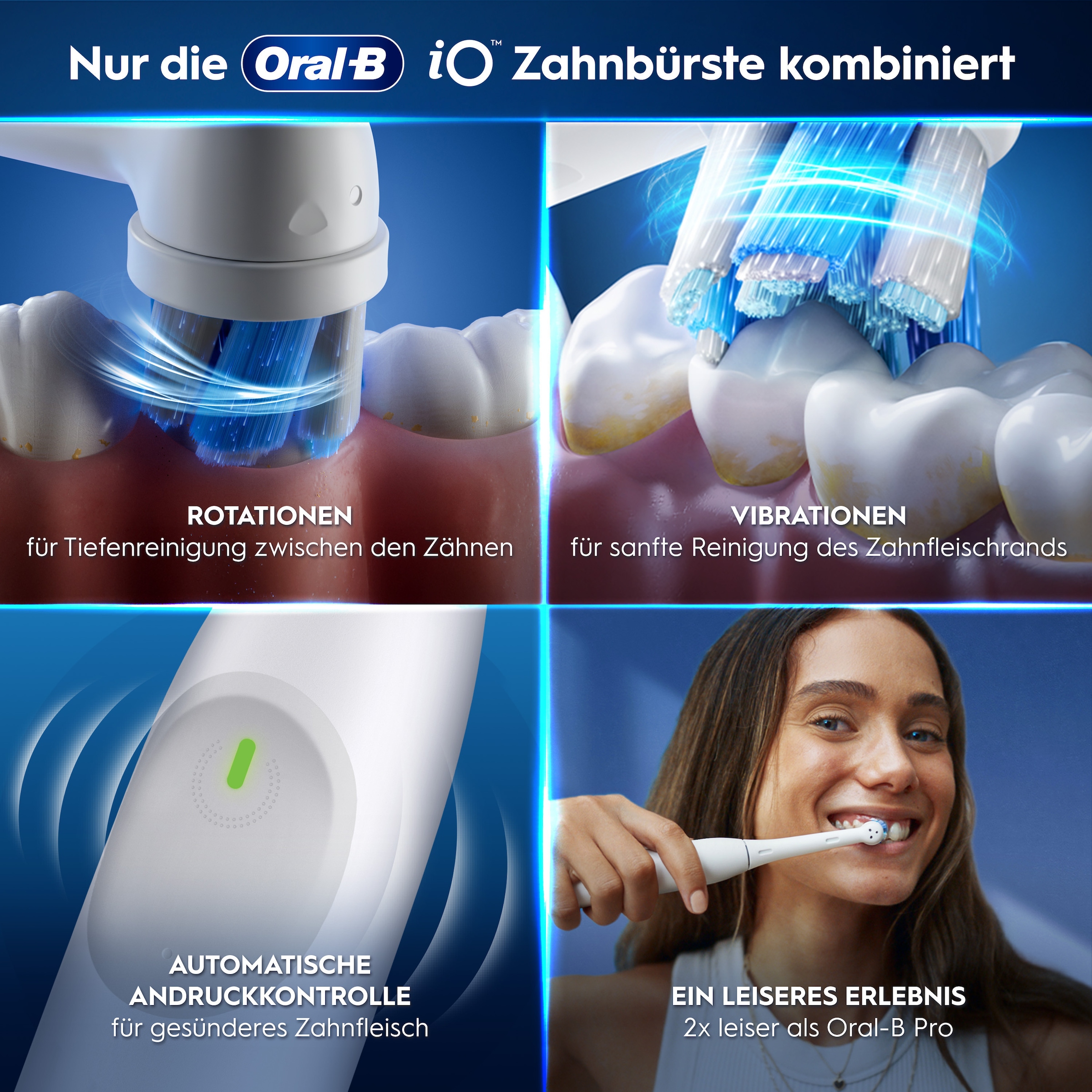 Oral-B Elektrische Zahnbürste »iO Series 2« 1 Stk. Aufsteckbürsten für die ultimative Reinigung