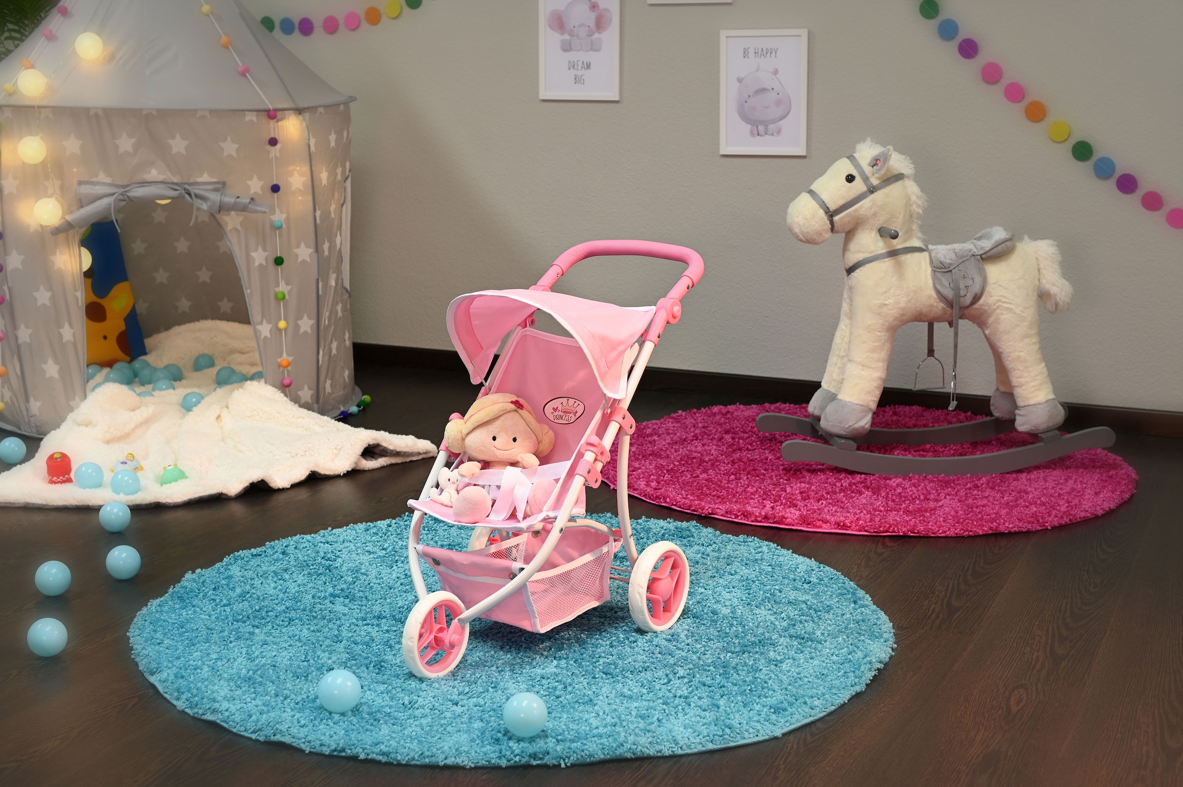 Knorrtoys® Puppenbuggy »Lio - Princess White Rose«