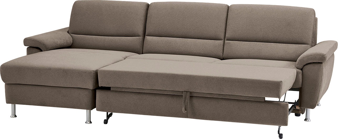 CALIZZA INTERIORS Ecksofa »Onyx L-Form«, Recamiere links oder rechts, wahlweise mit Bettfunktion, Breite 270 cm