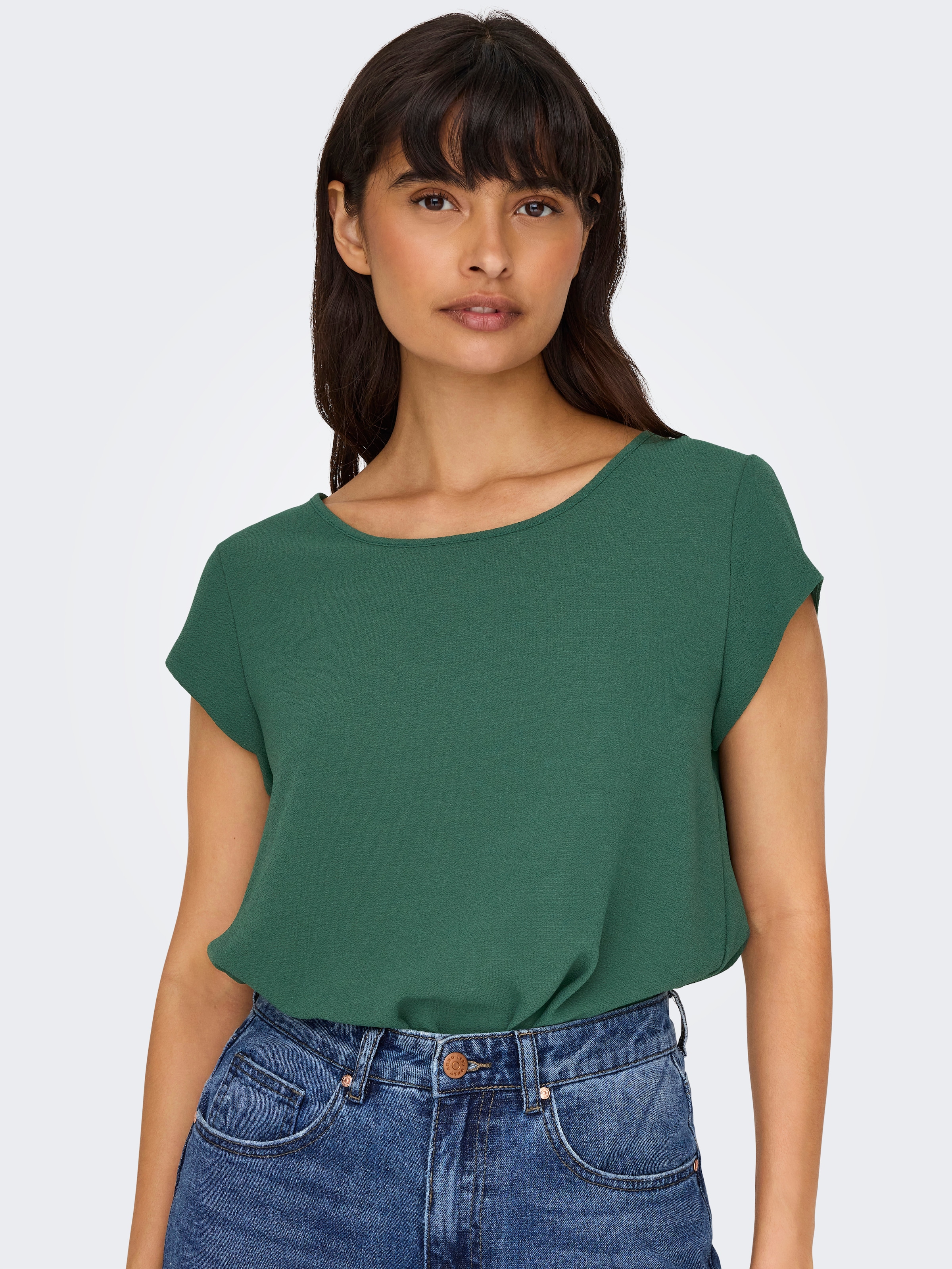 ONLY Kurzarmbluse »ONLVIC S/S SOLID TOP NOOS PTM«