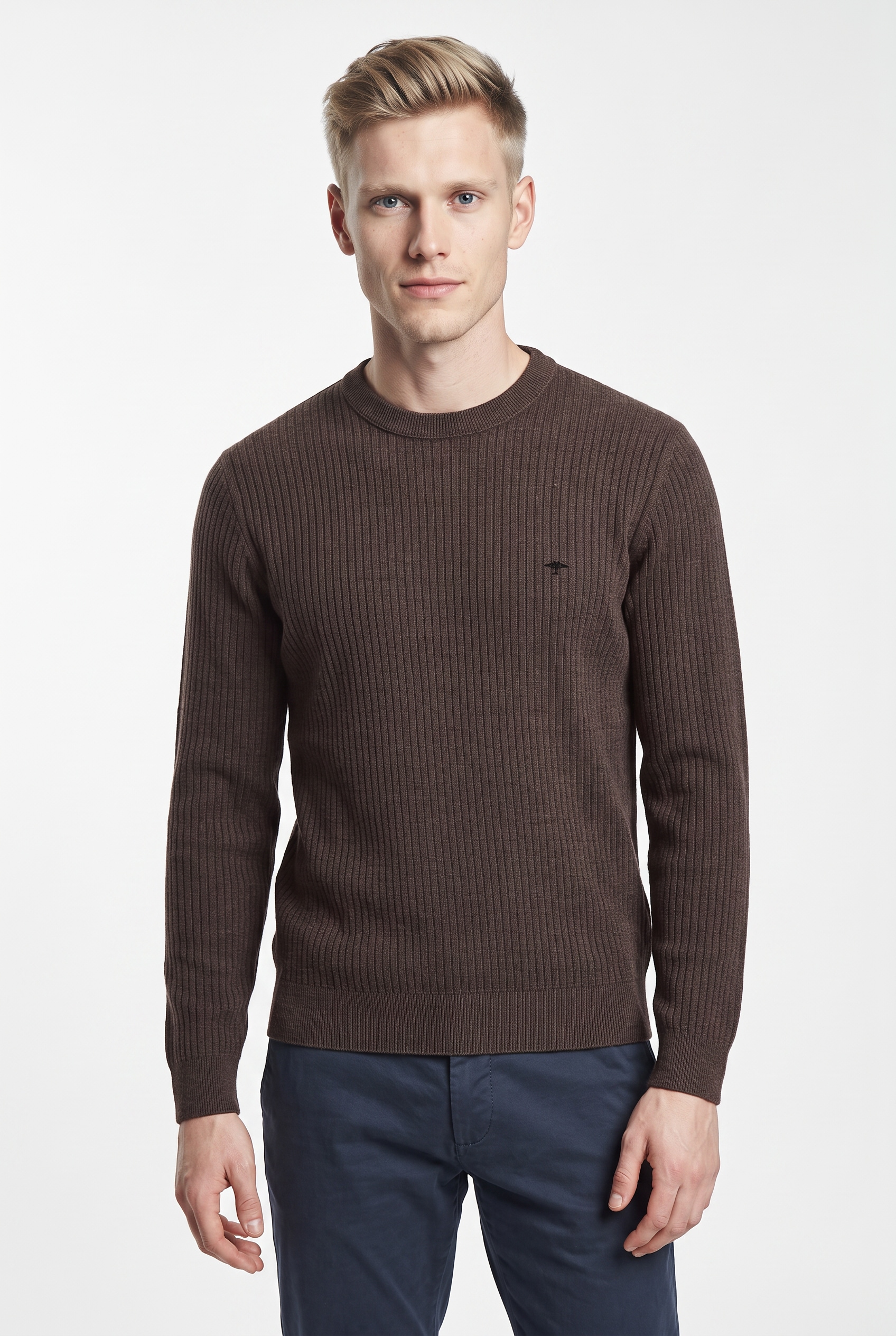 FYNCH-HATTON Strickpullover mit Logo-Stickerei