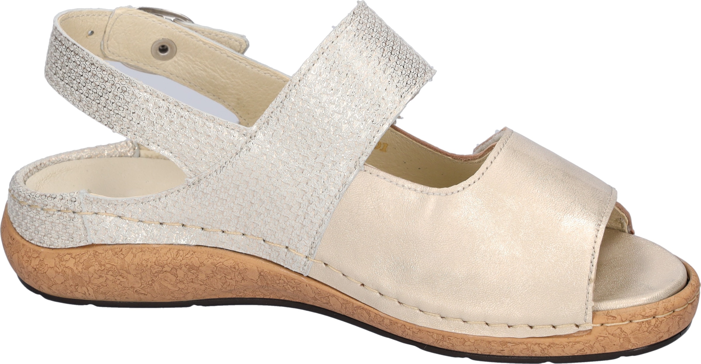 Waldläufer Sandale »K-HELIETT«  Sommerschuh, Keilsandalette, Metallic-Look, in Extraweite K