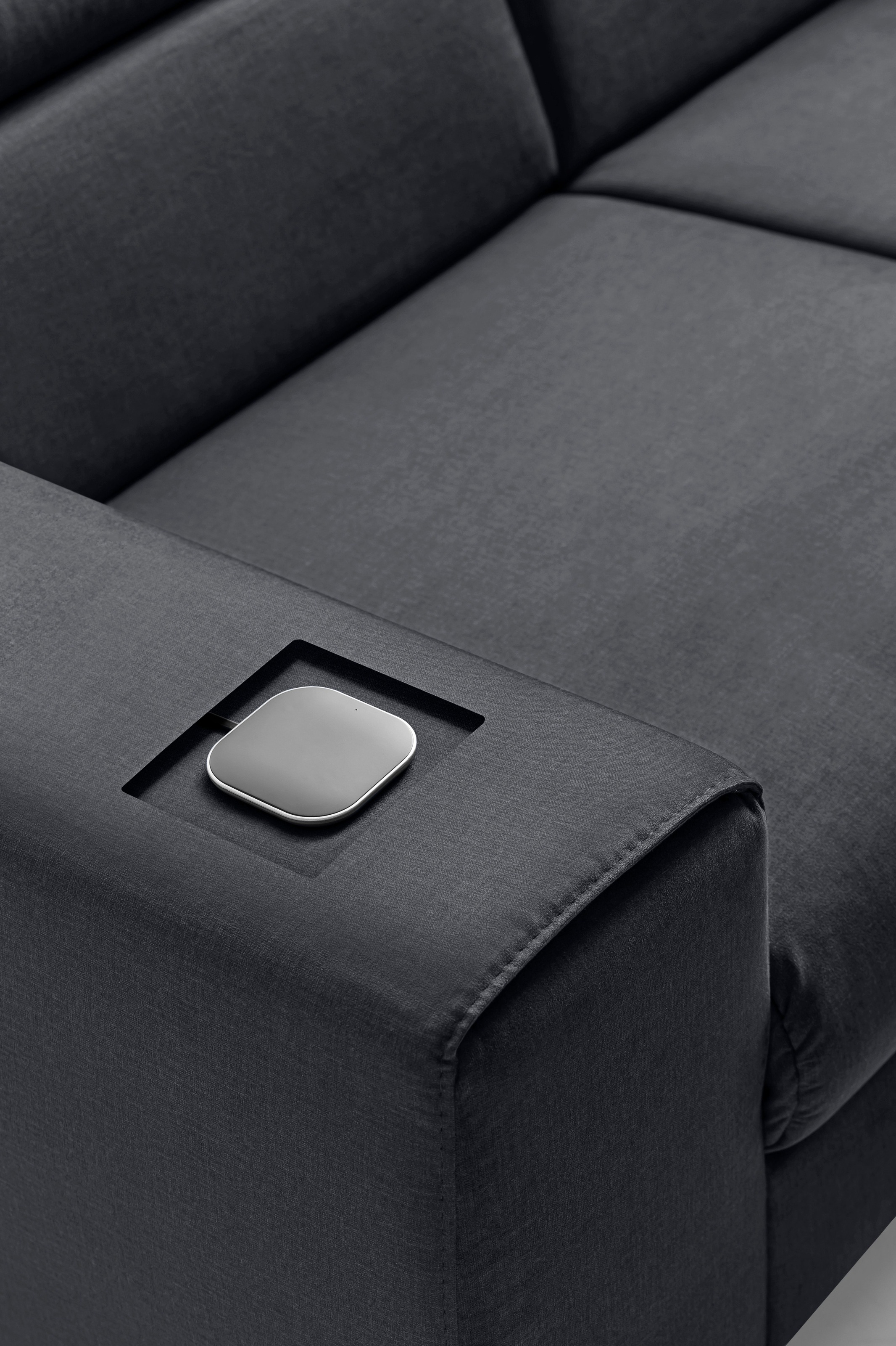 COTTA Polstergarnitur »Morven L-Form«, (Set), Set bestehend aus: Ecksofa mit Kopfteilverstellung & Hocker