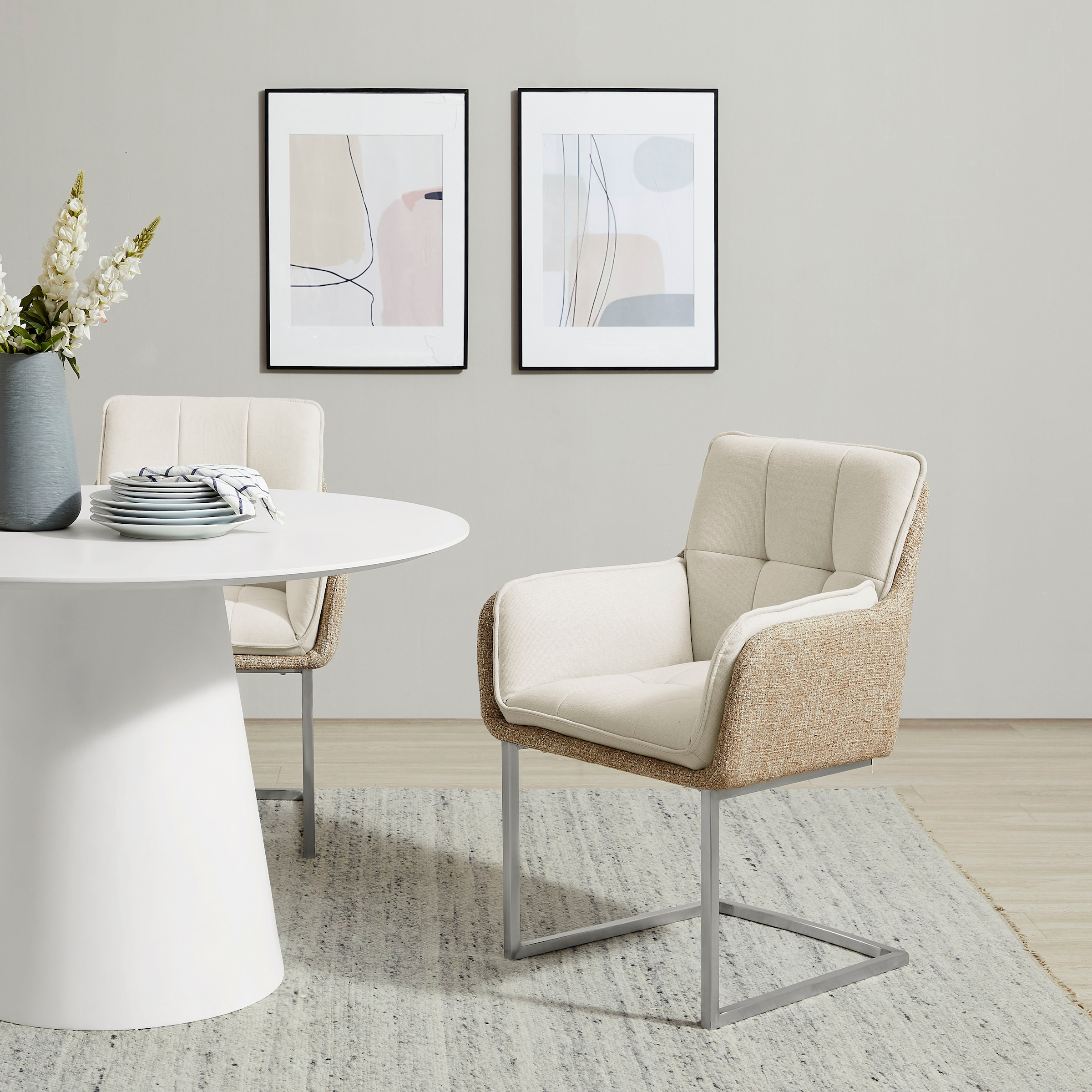 PLACES OF STYLE Esszimmerstuhl »Durham, TOPSELLER!, OTTOs Choice« () 2er-Set in modernem Design, Sitz und Rücken gepolstert