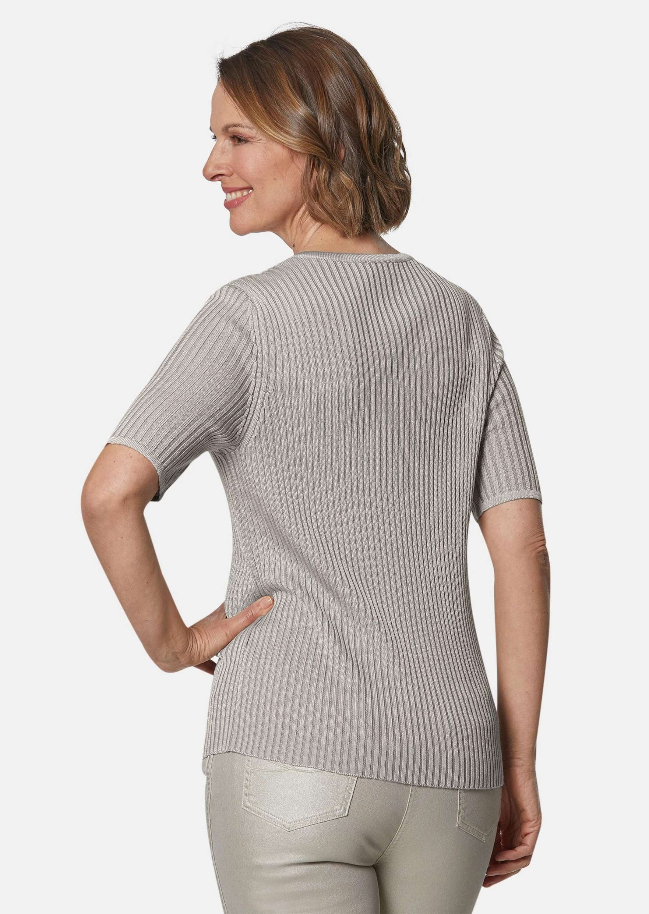 GOLDNER Rundhalspullover »Kurzgröße Pflegeleichter Pullover in hochwertiger Rippenstruktur«