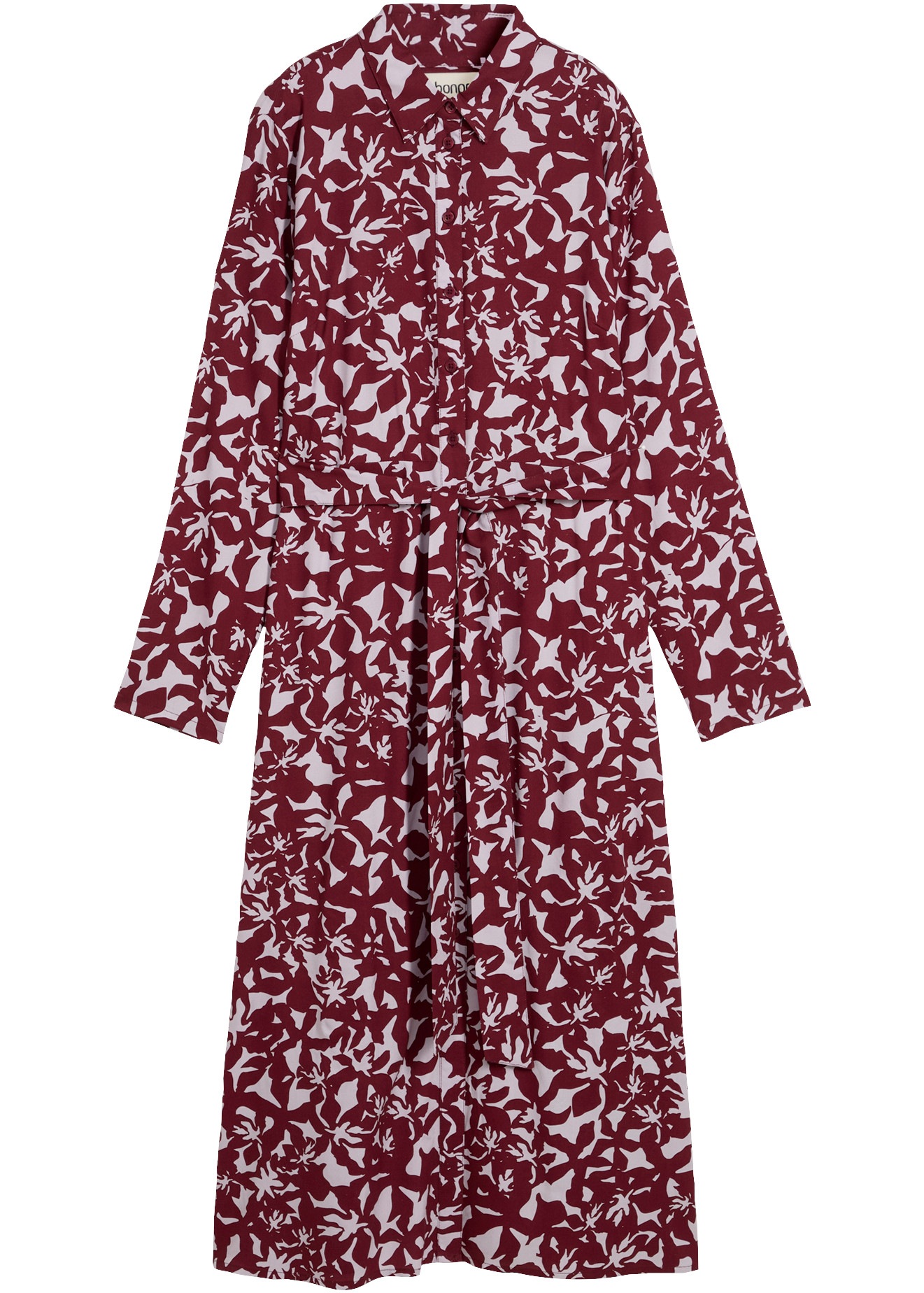 bonprix Hemdblusenkleid mit Hemdblusenkragen, aus Viskose, taillierte Passform, im Casual-Stil