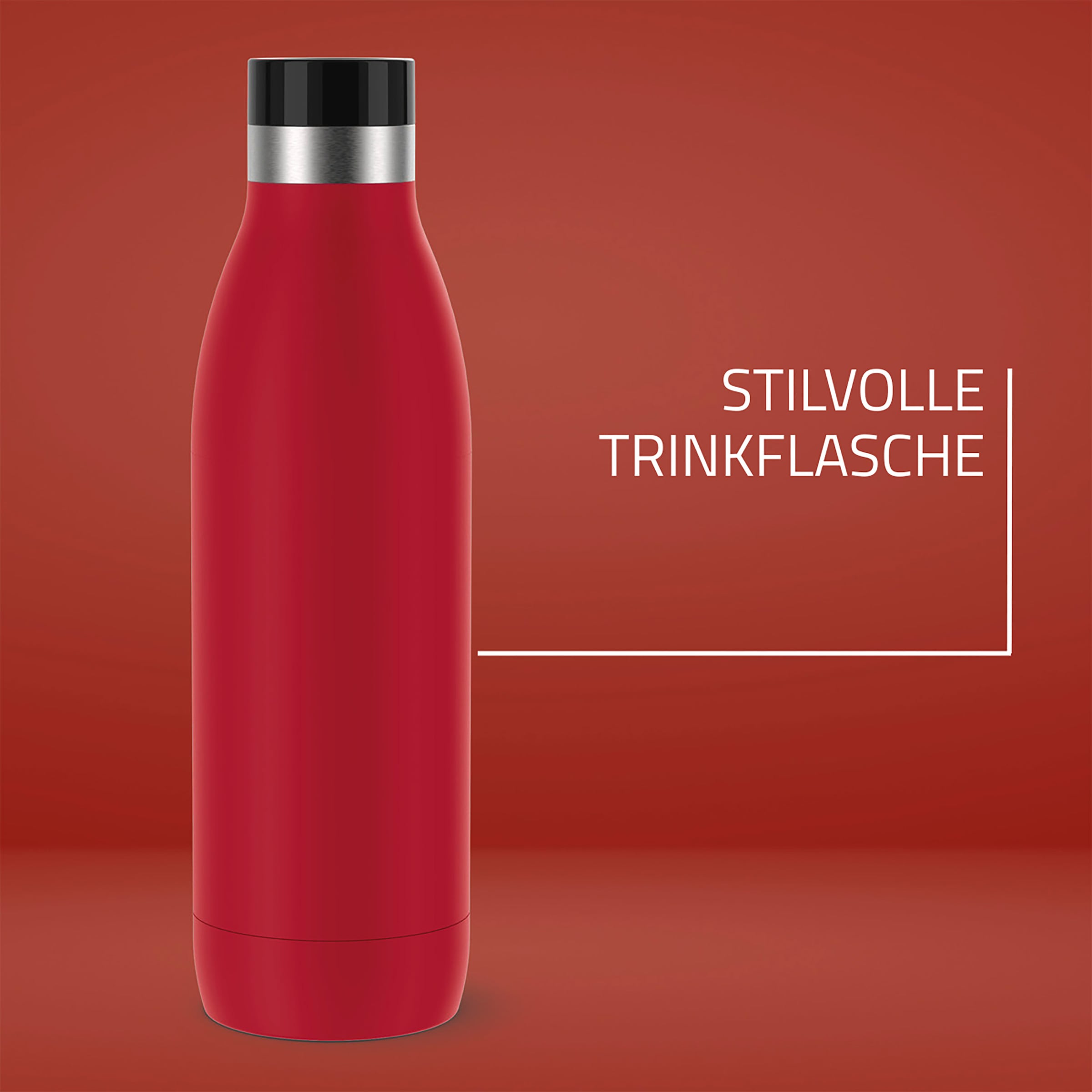 Emsa Isolierflasche »Trinkflasche Bludrop«, (1 tlg.), Edelstahl, Quick-Press Deckel, 360° Trinkgenuss, 12h warm/24h kühl