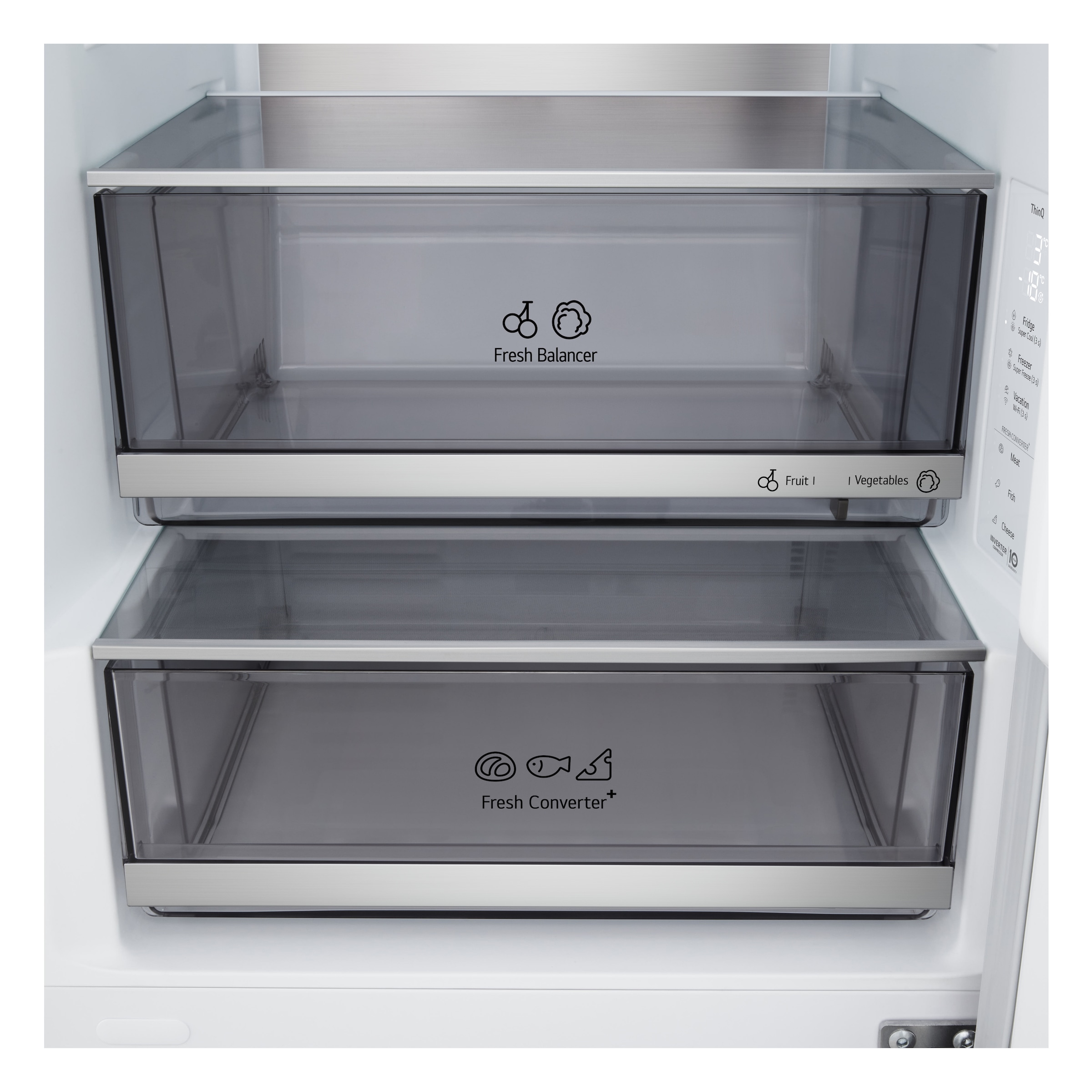 LG Kühl-/Gefrierkombination Serie 7 »GBBS716ASW« 186 cm hoch 59,7 cm breit Vollintegrierbarer Kühlschrank dank frontaler Luftzufuhr und Abluft