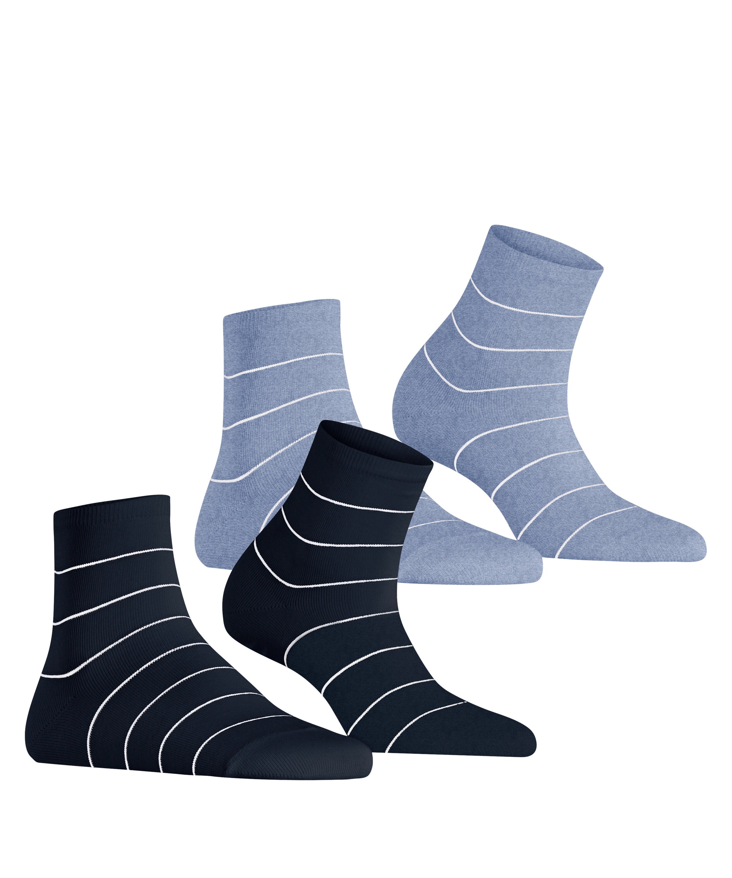 Esprit Kurzsocken »Fine Line« 2 Paar,  mit feinem Streifenmuster, schmales Bündchen
