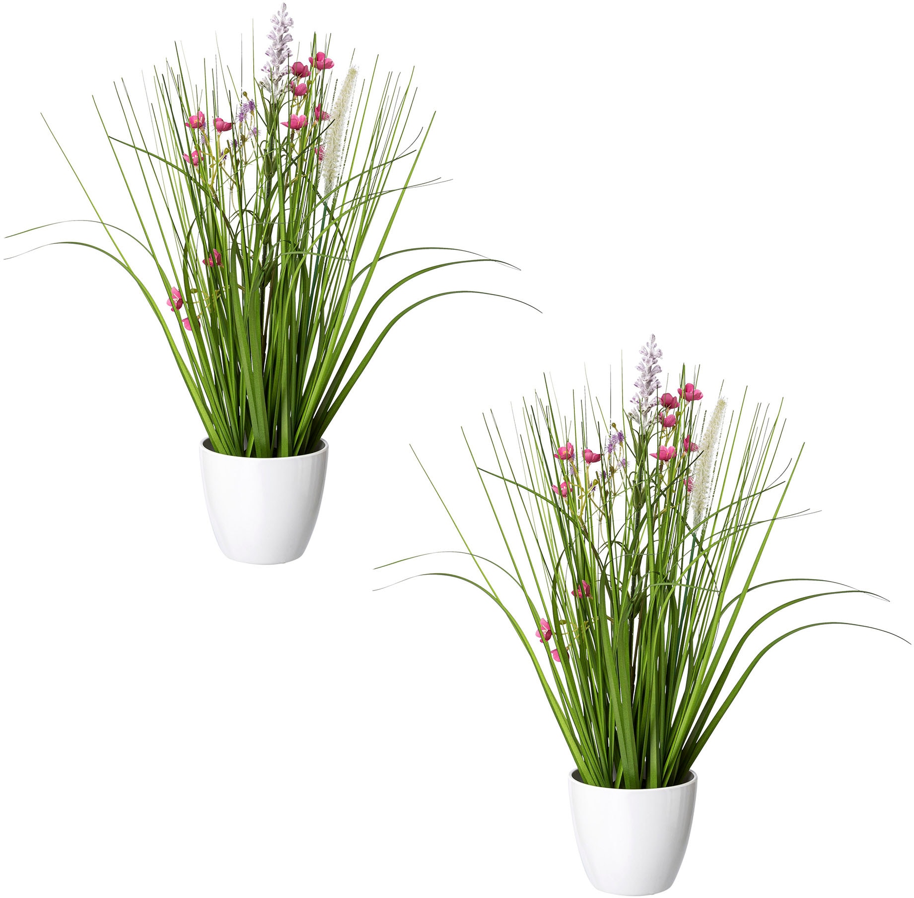 St.), in weißer »Blüten-Gras-Mix«, (1 OTTO Creativ green Kunststoffschale Kunstgras bei