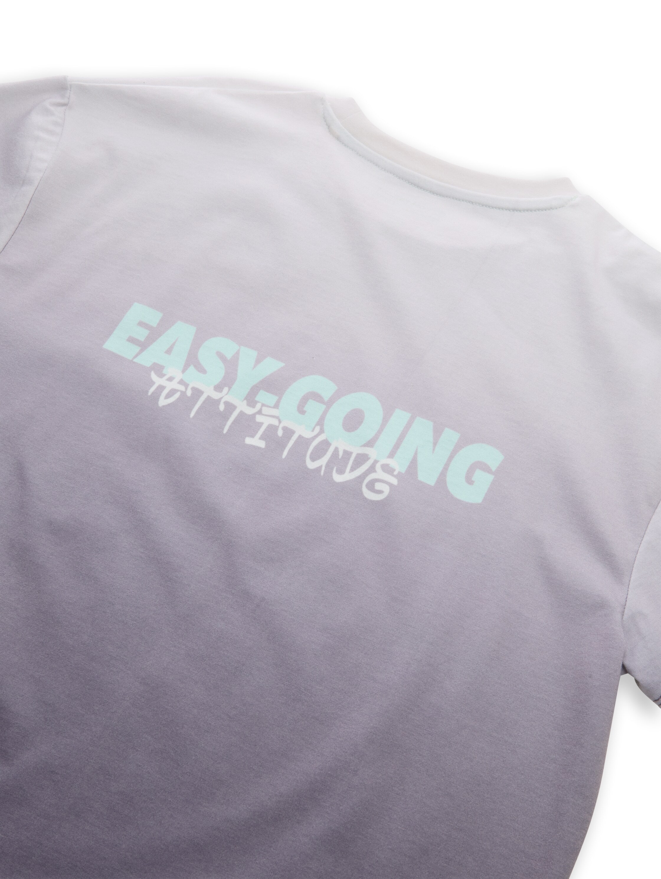 TOM TAILOR Kurzarmshirt mit Rückenprint und Farvbverlauf