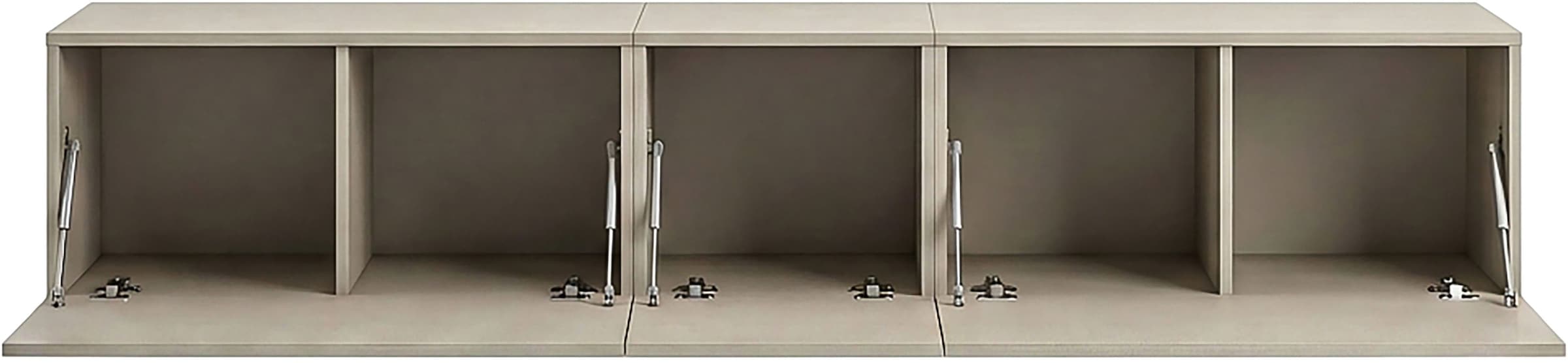 OTTO home Lowboard »SPIAGGIA, 3-teiliges Set, Breite 225cm, stehend & hängend montierbar« TV-Möbel, TV-Schrank, TV-Lowboard, Mediaboard