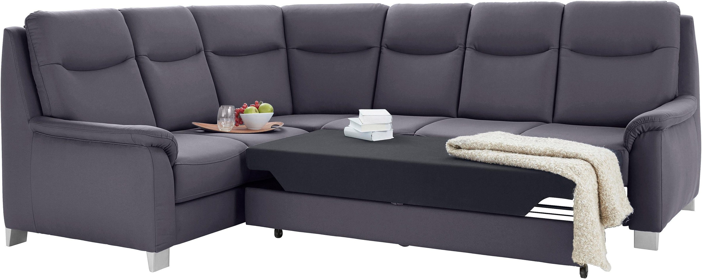 sit&more Ecksofa »Boccaccio L-Form«, mit Federkern und Kopfteilverstellung, wahlweise mit Bettfunktion