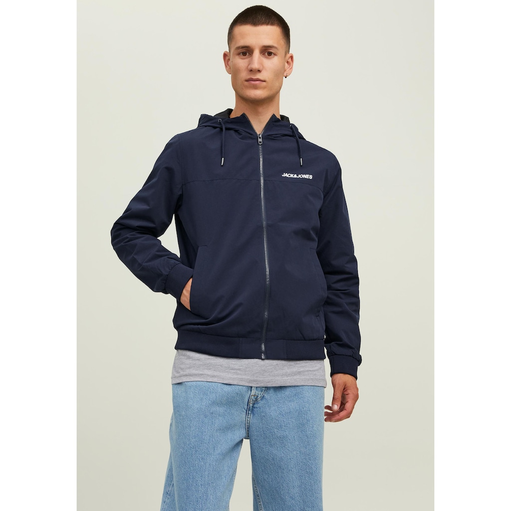 Jack & Jones Windbreaker »RUSH BLOCKING HOOD BOMBER«, mit Kapuze