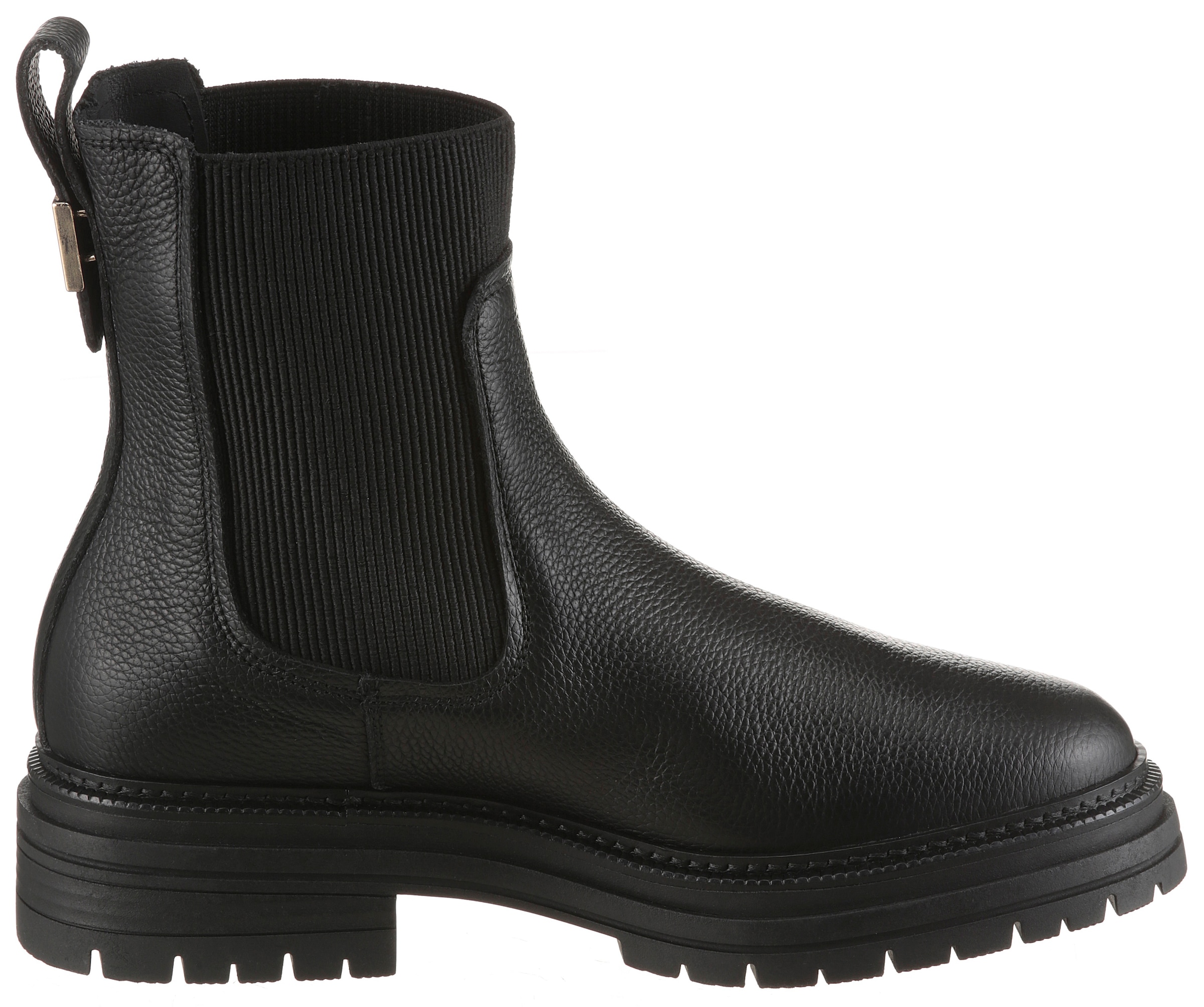 Tommy Hilfiger Winterboots »TH PLAQUE PEBBLE CHELSEA WARM«  , Chelseaboots, Schlupfboots, Stiefelette mit praktischer Anziehlasche