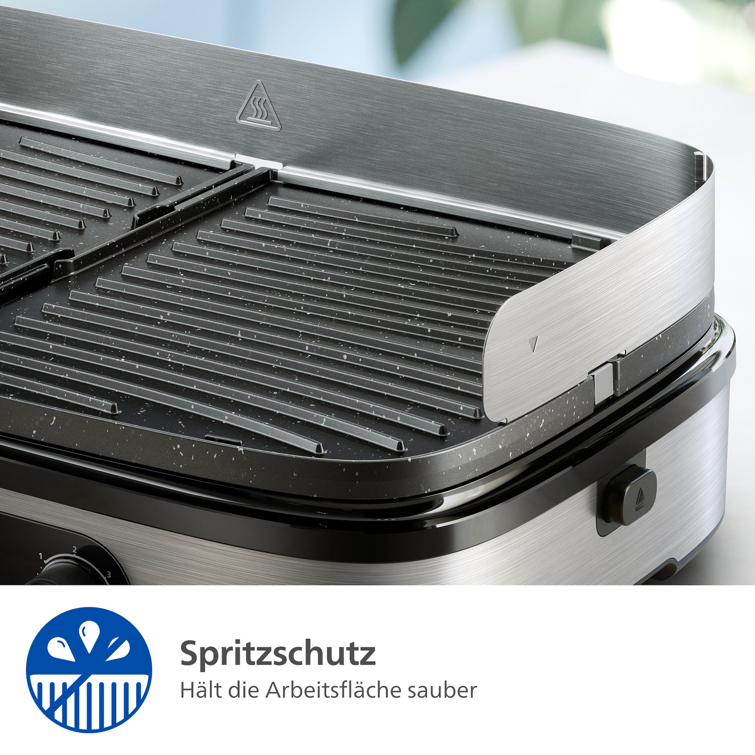 Philips Tischgrill »HD6222/90 5000 Series, 2 Heizzonen, wendbare Platten«, 2400 W, mit einstellbarer Temperatur u. Grillfläche von 1400 cm²