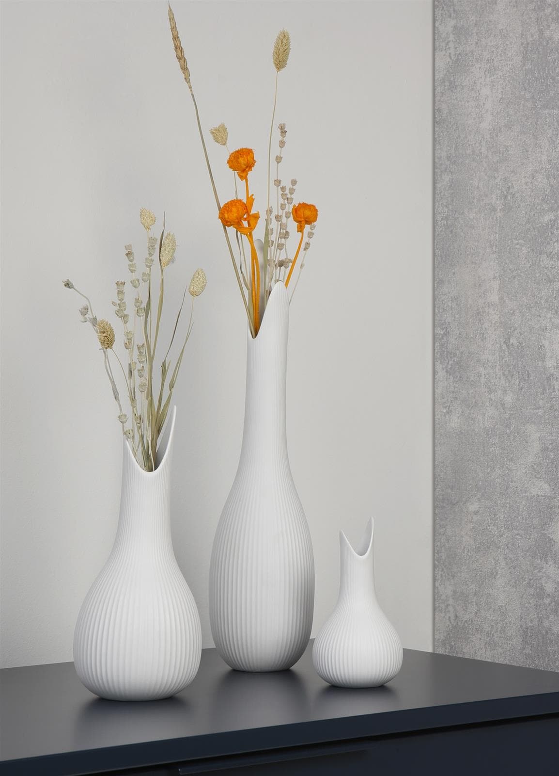 Goebel Dekovase »Vase Studio 8 Pure Raindrop 41 cm weiß« Abwischbar