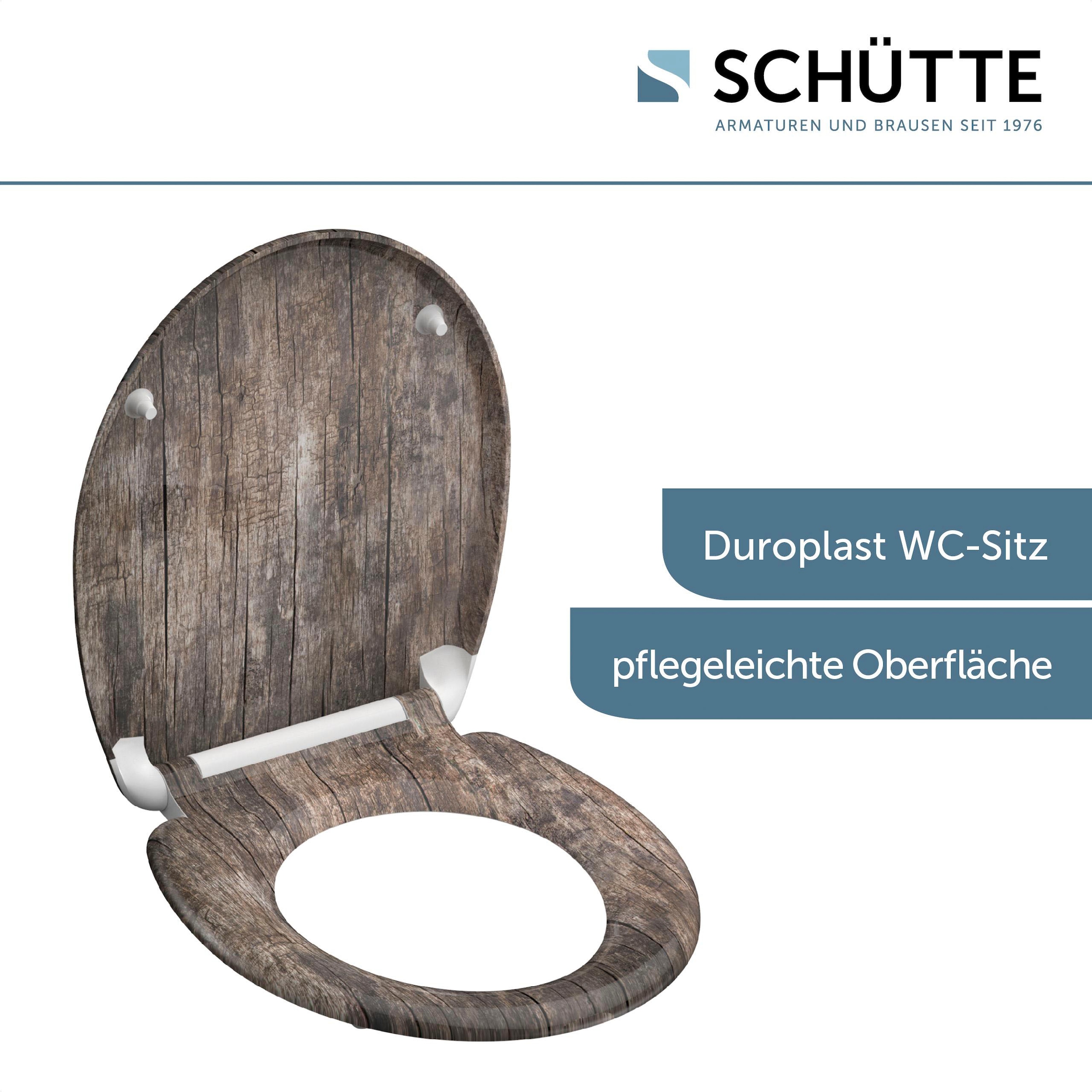 Schütte WC-Sitz »Old Wood«, Duroplast, mit Absenkautomatik und Schnellverschluss