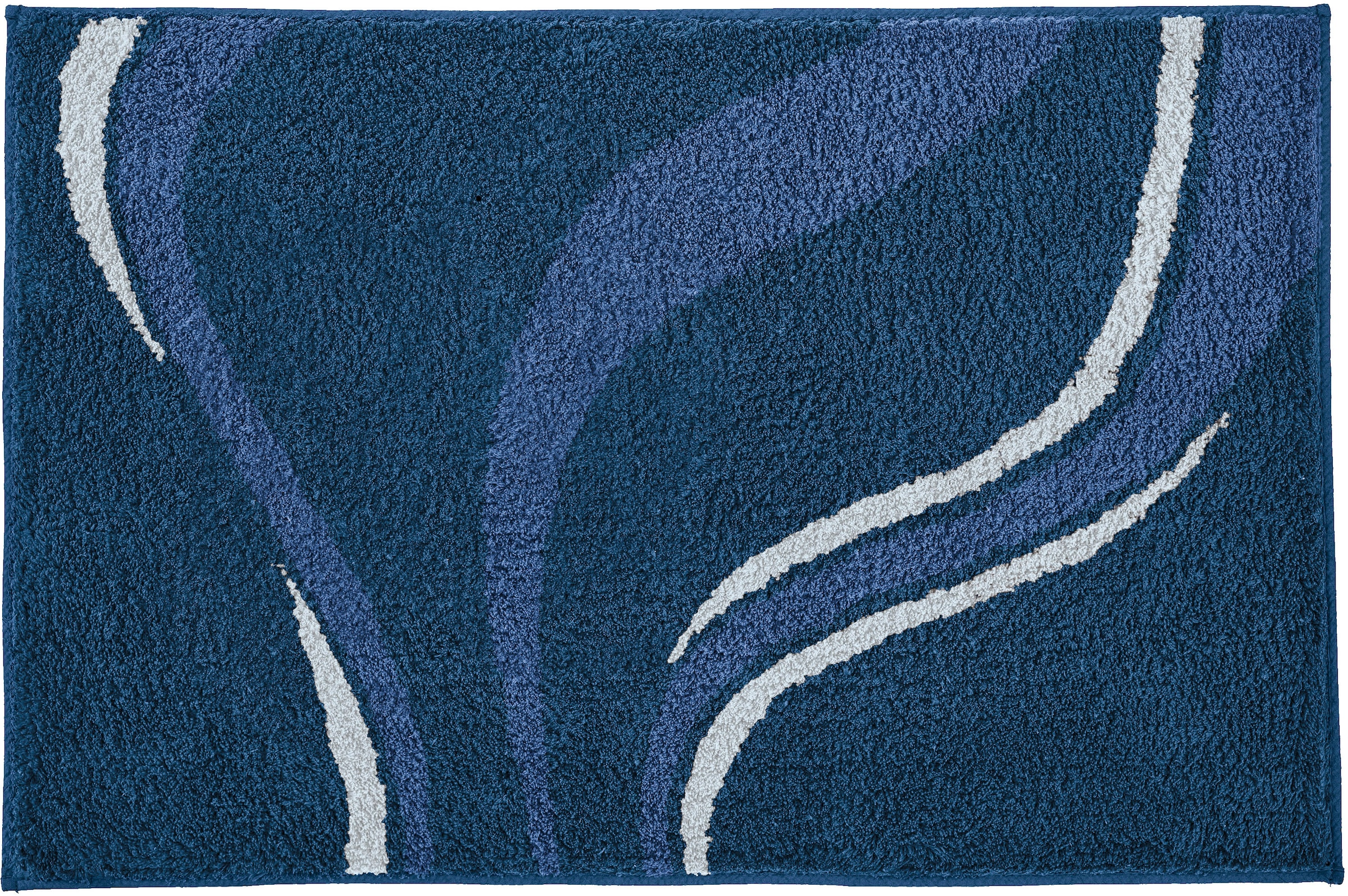 Kleine Wolke Badematte »»Vento«« Höhe 20 mm rutschhemmend beschichtet fußbodenheizungsgeeignet Badteppich, modernes Welledesign, besonders weich