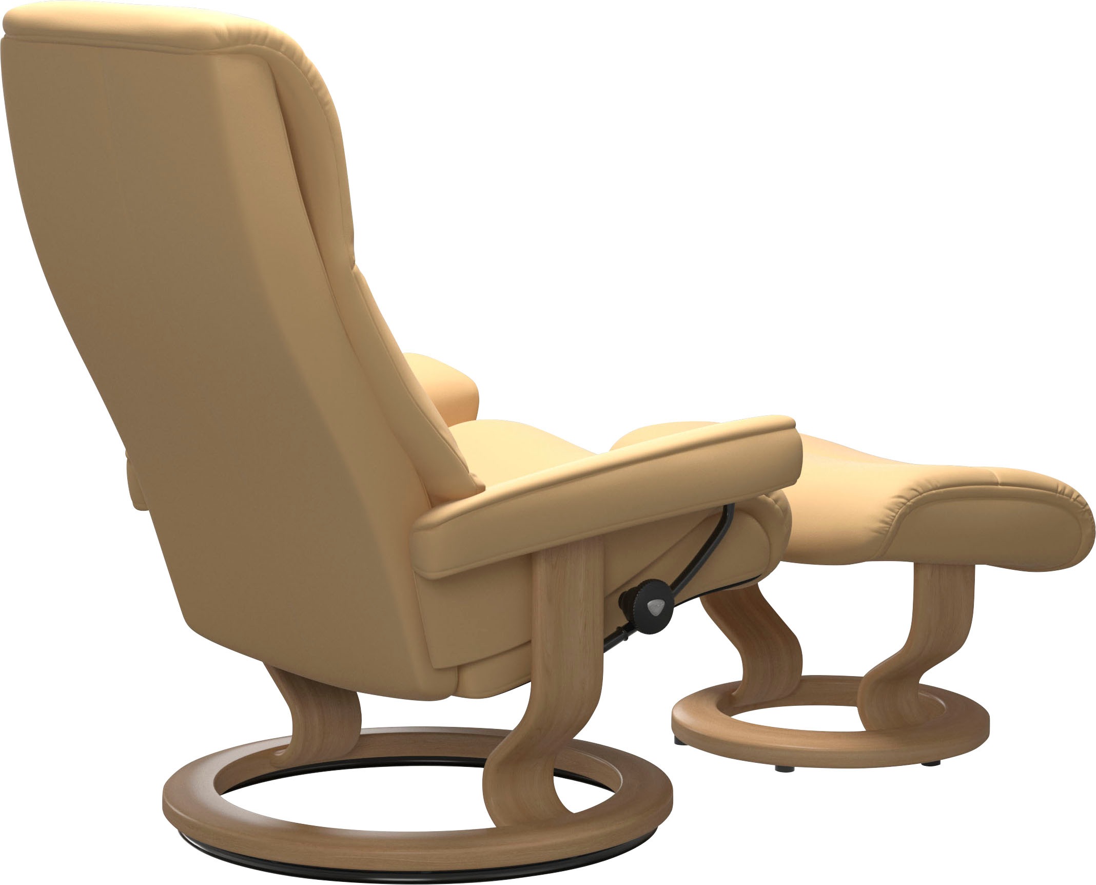 Stressless® Relaxsessel »View«, (Set, Relaxsessel mit Hocker), mit Classic Base, Größe S,Gestell Eiche