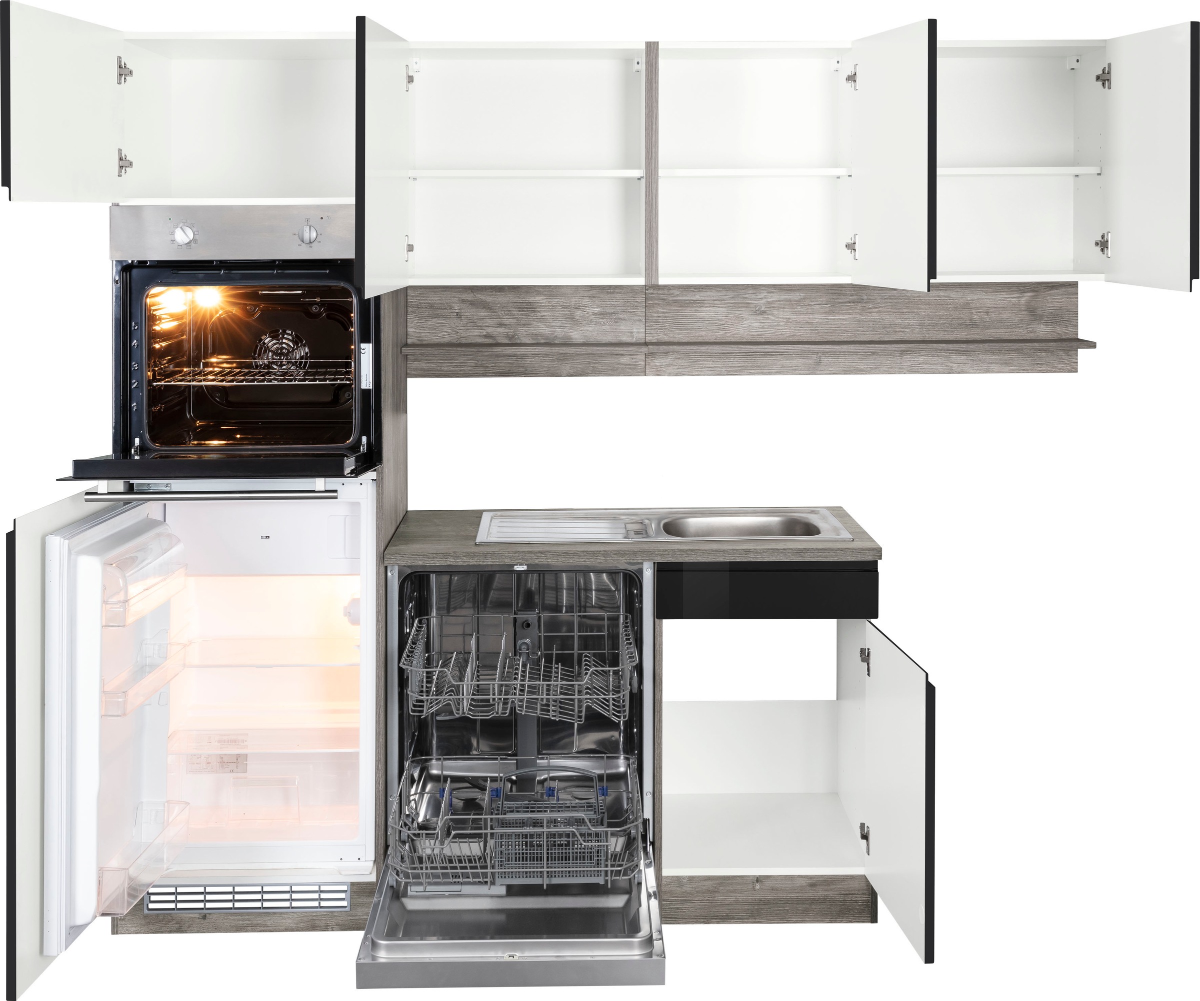 KOCHSTATION Winkelküche »KS-Virginia« Stellbreite 230/190 cm, wahlweise mit Induktion