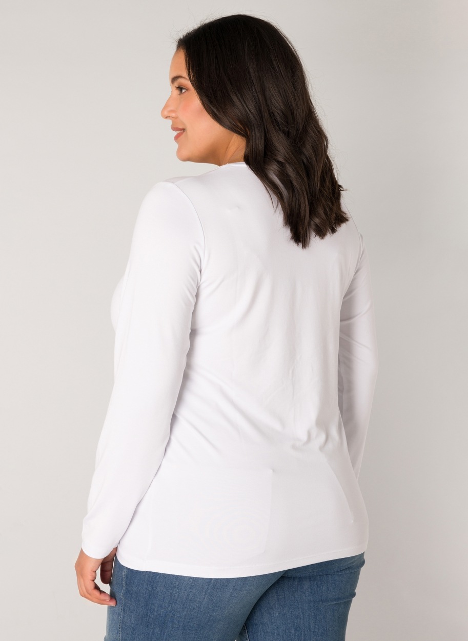 Base Level Curvy Langarmshirt mit Rundhalsausschnitt