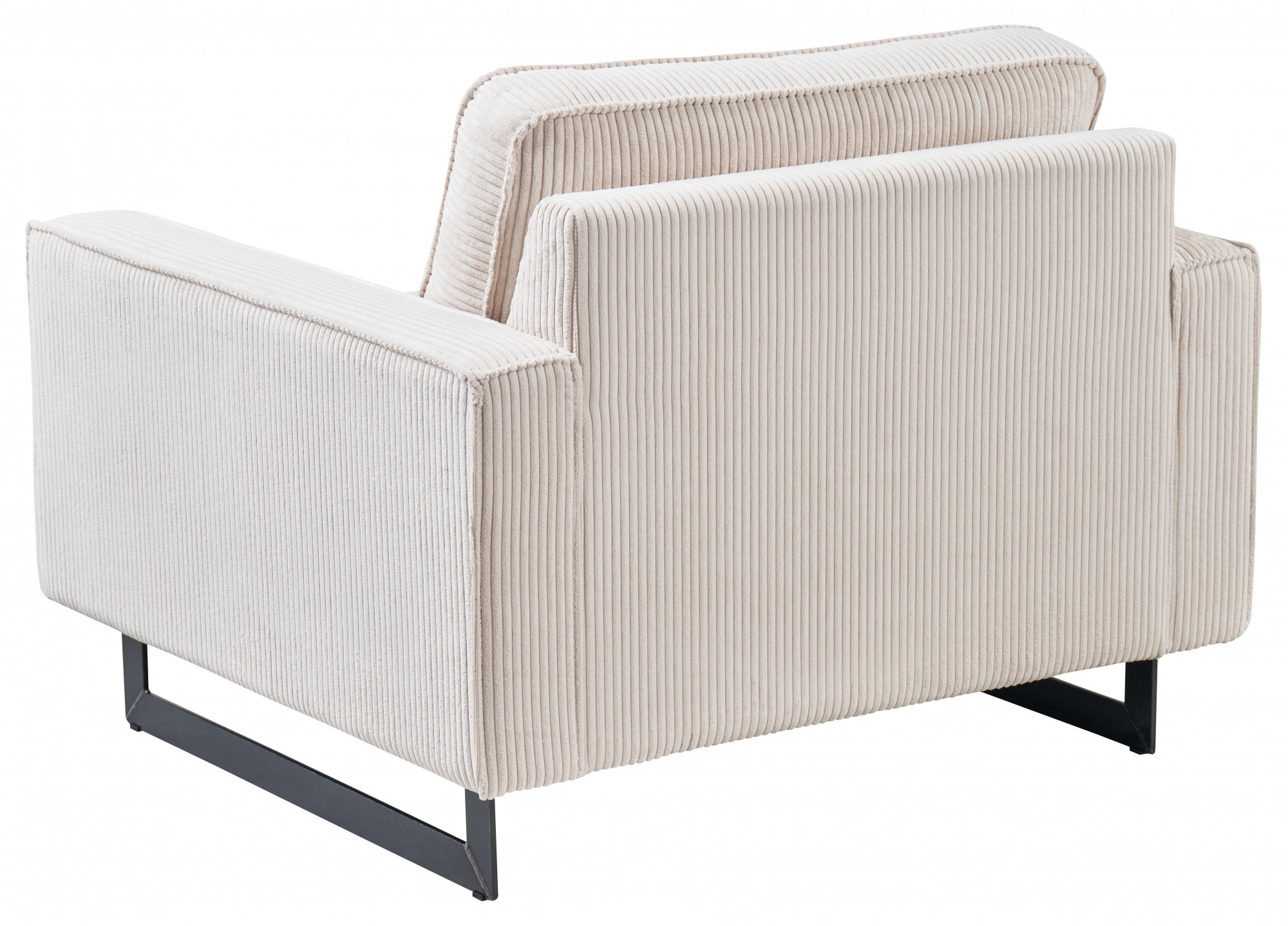 Places of Style Loveseat »Pinto 105 cm, Cord, Chenille, Lederoptik«, mit Keder, Metallfüßen und auch in Cord Bezug erhältlich