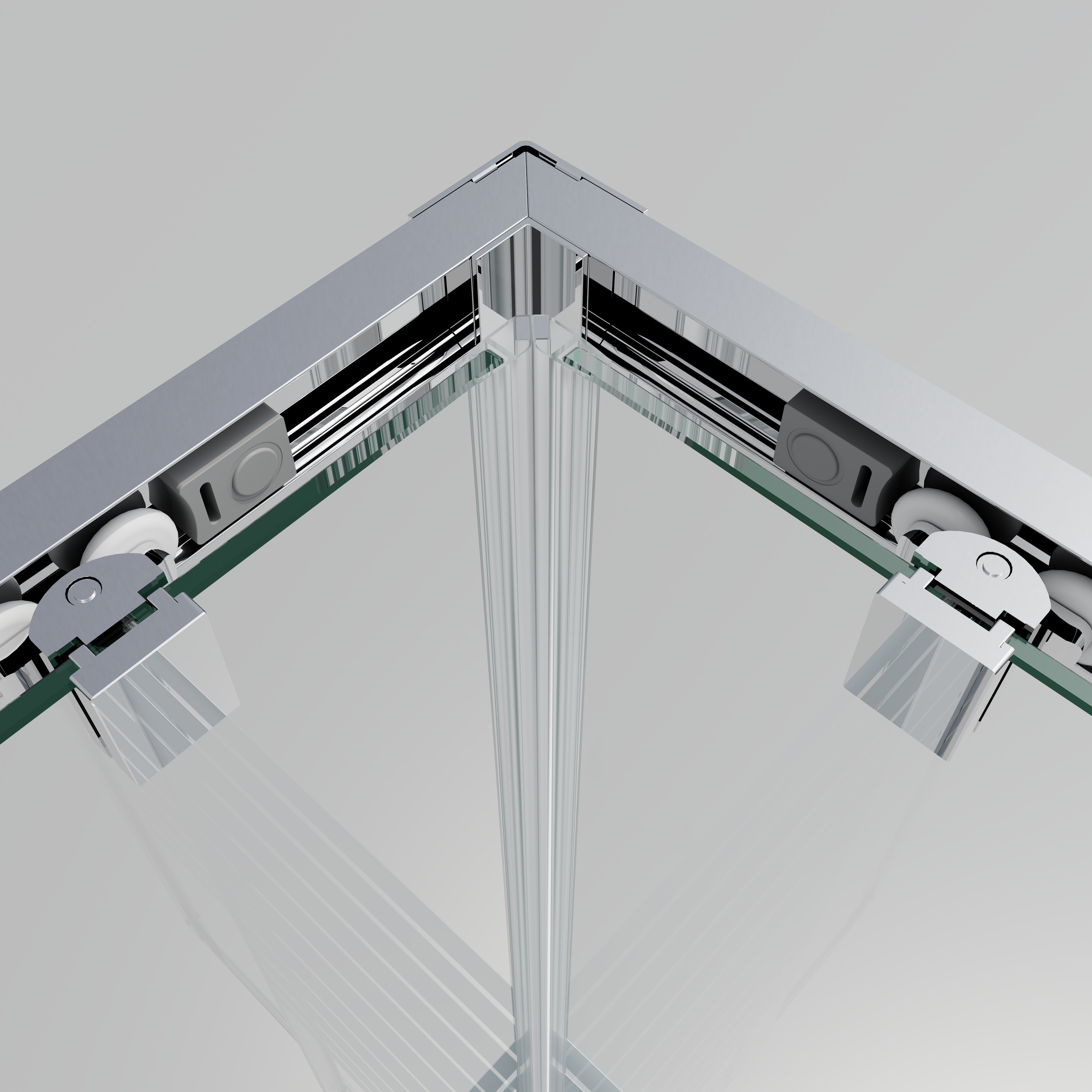 welltime Eckdusche »Trento« Extrahohe 195cm, mit verbessertem Rollensystem