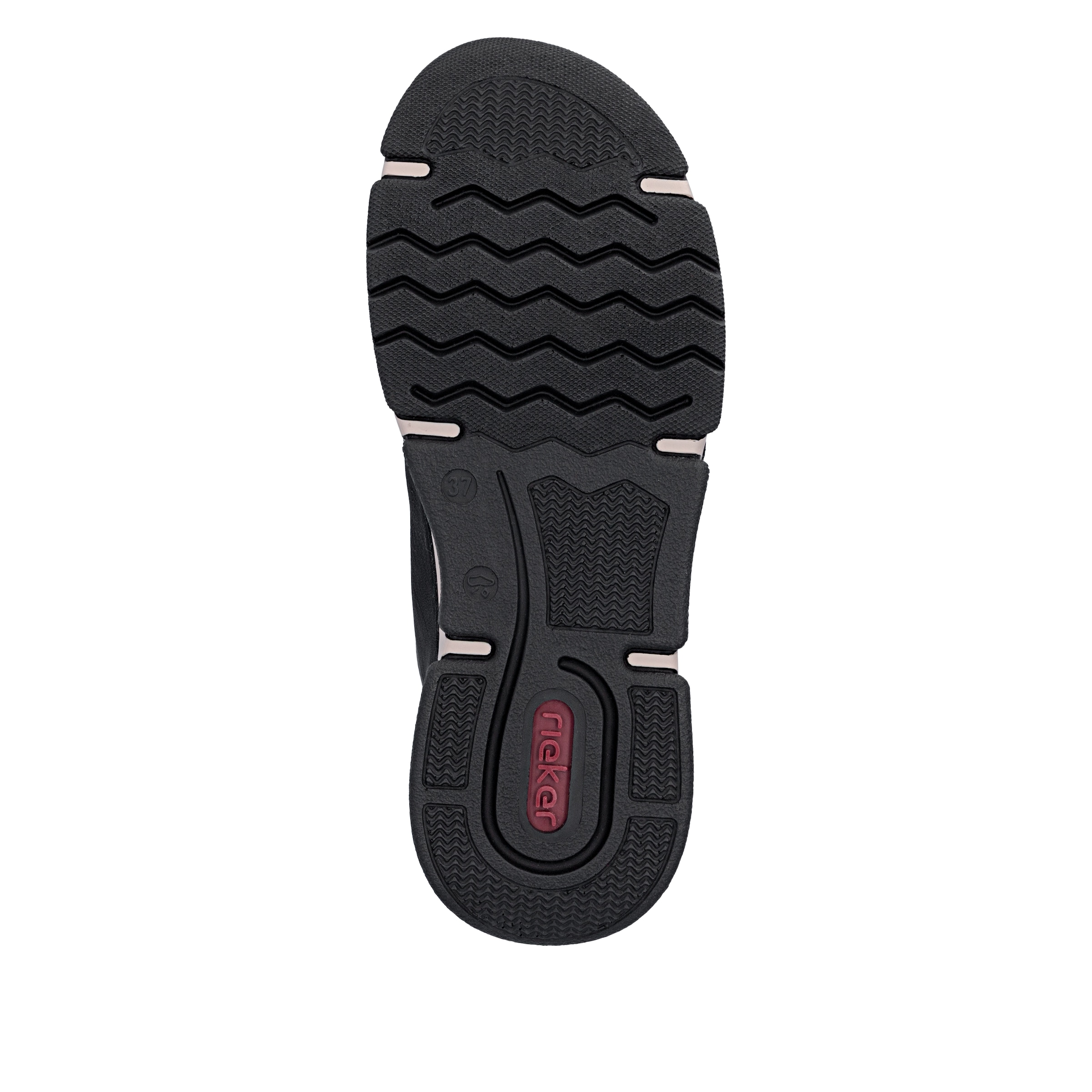 Rieker Sneaker  Freizeitschuh, Halbschuh, Schnürschuh mit Kontraststeppung