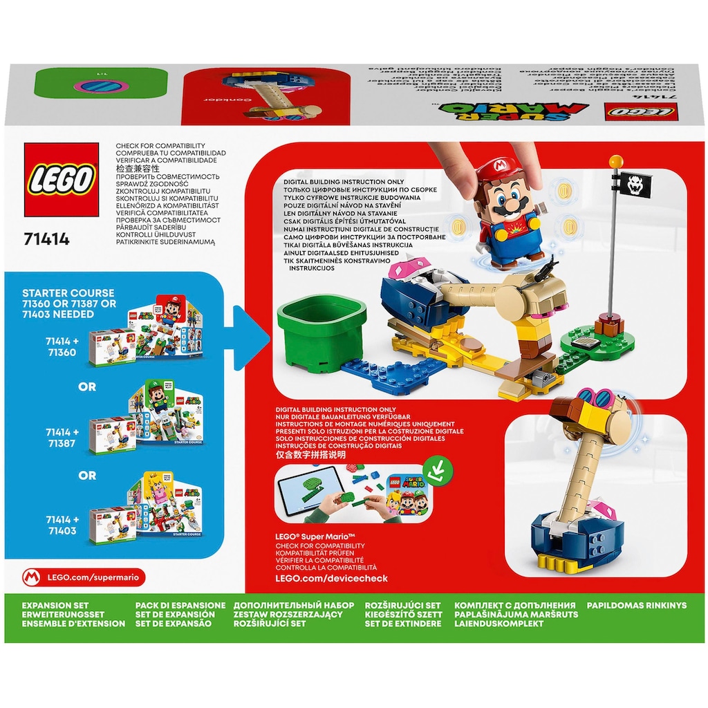 LEGO® Konstruktionsspielsteine »Pickondors Picker – Erweiterungsset (71414), LEGO® Super Mario«, (130 St.)