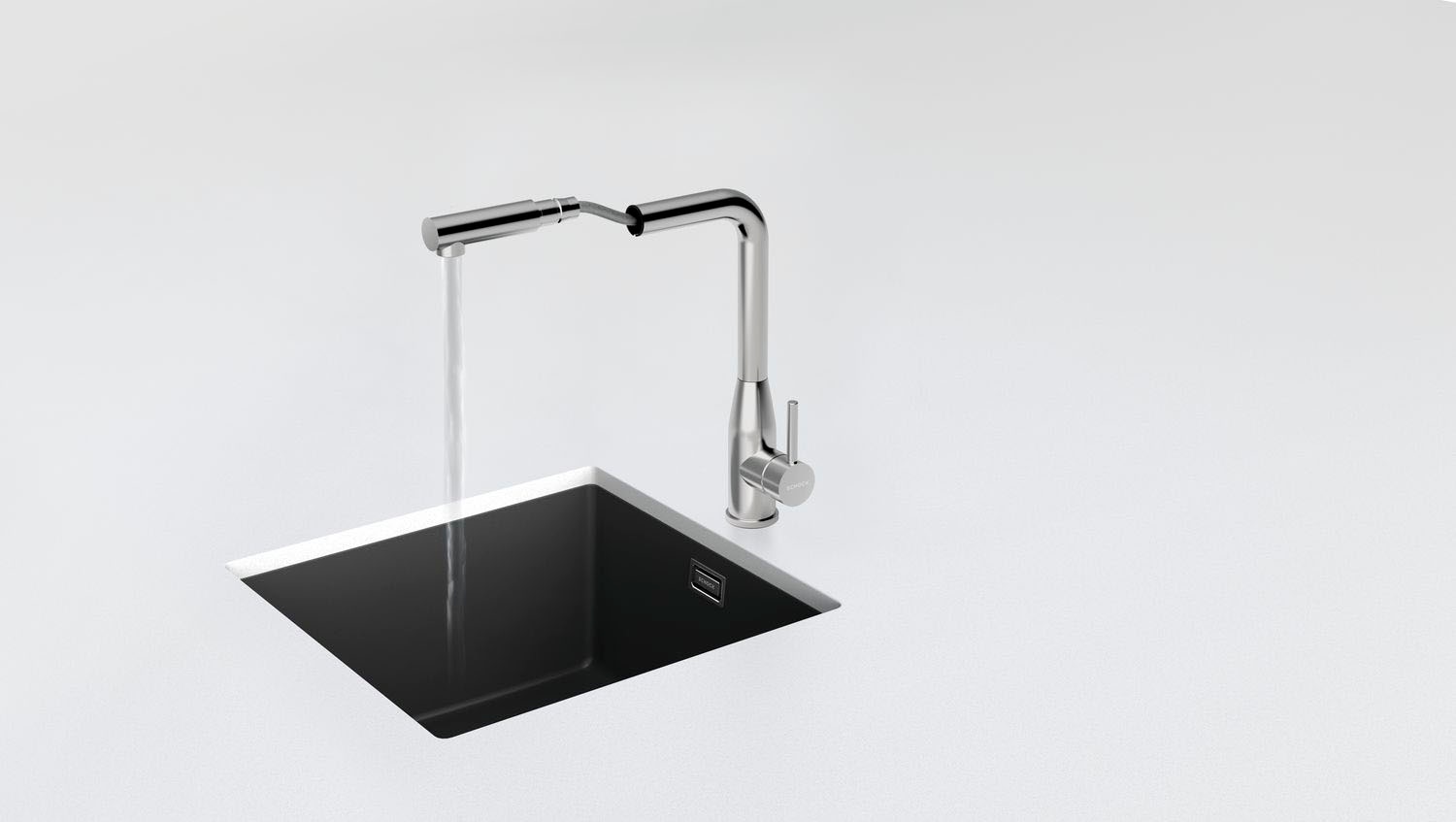 Schock Küchenarmatur »Keto« Hochdruck, ausziehbarer Auslauf, Rückflussverhinderer