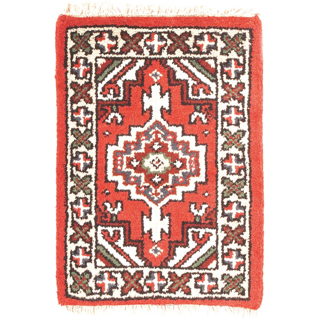 morgenland Orientteppich »Orient - 60 x 40 cm - rot«, rechteckig, Wohnzimmer, Handgeknüpft, Einzelstück mit Zertifikat