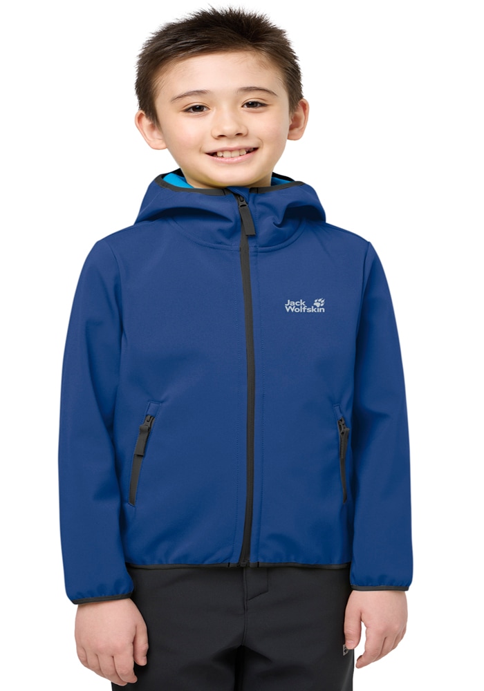 Jack Wolfskin Softshelljacke »FOURWINDS JACKET KIDS« mit Kapuze