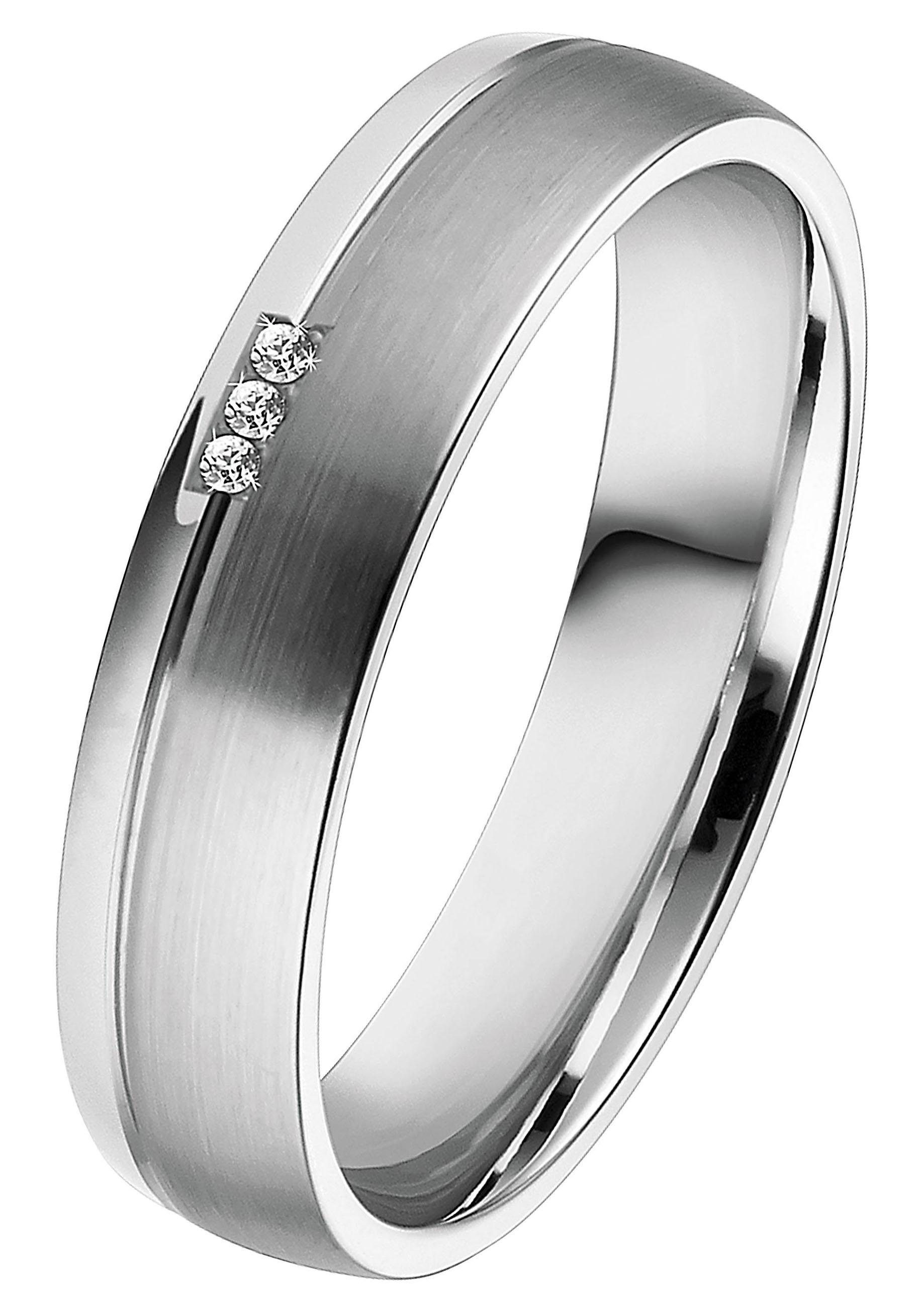 DOOSTI Trauring »Schmuck Geschenk Silber 925 Trauring Ehering Partnerring LIEBE«, Made in Germany, wahlweise mit oder ohne Brillanten