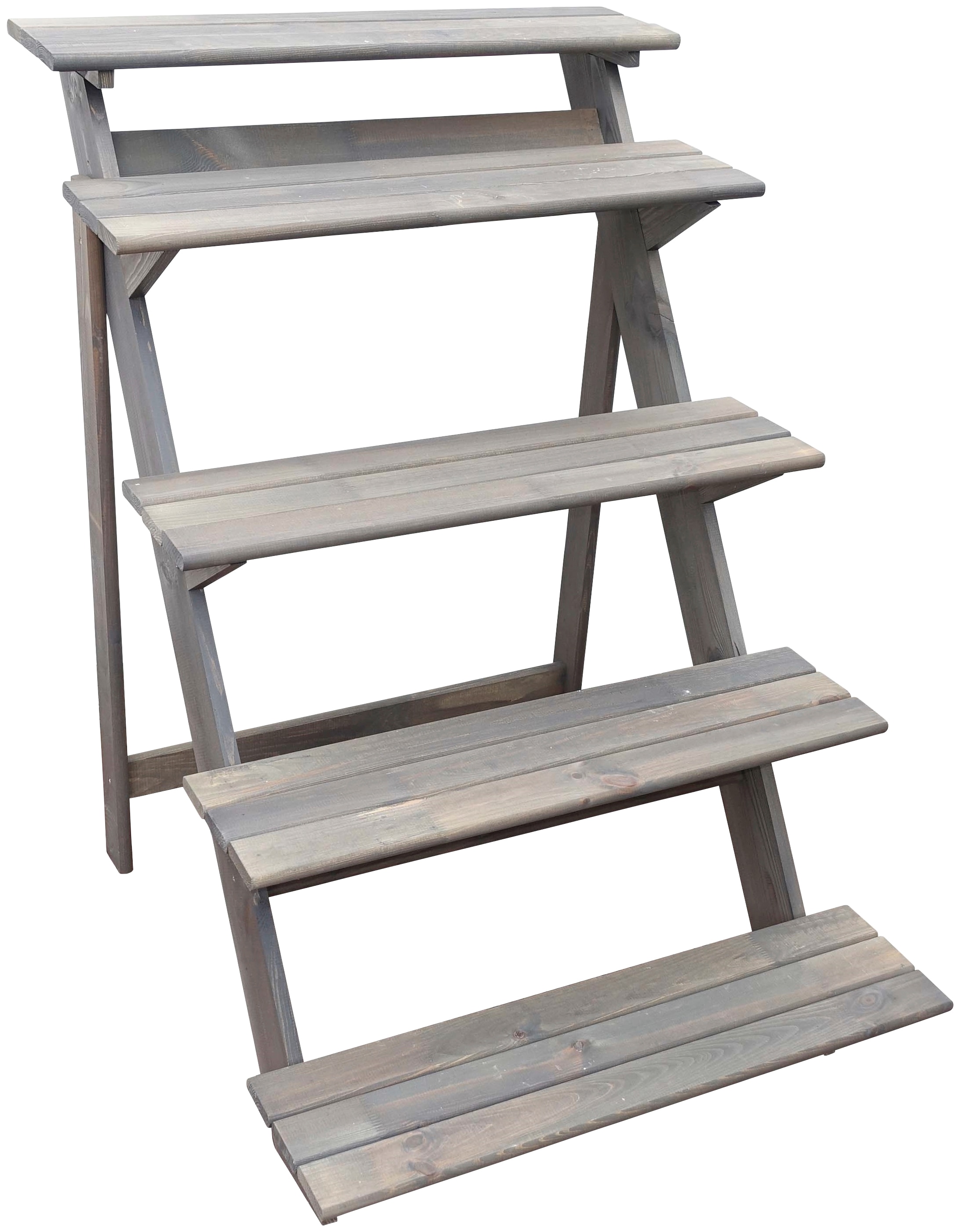 promadino Pflanzentreppe »Blumentreppe groß, grau« BxTxH: 78x10x109 cm