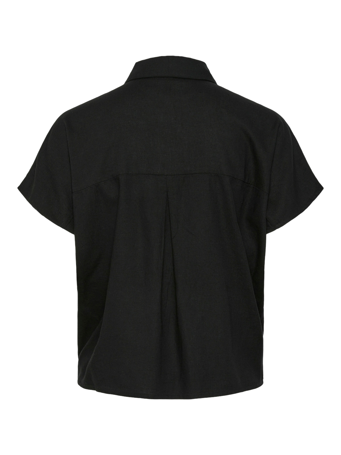 pieces Kurzarmbluse »PCPIA SS TIE SHIRT WVN NOOS«, mit Leinen