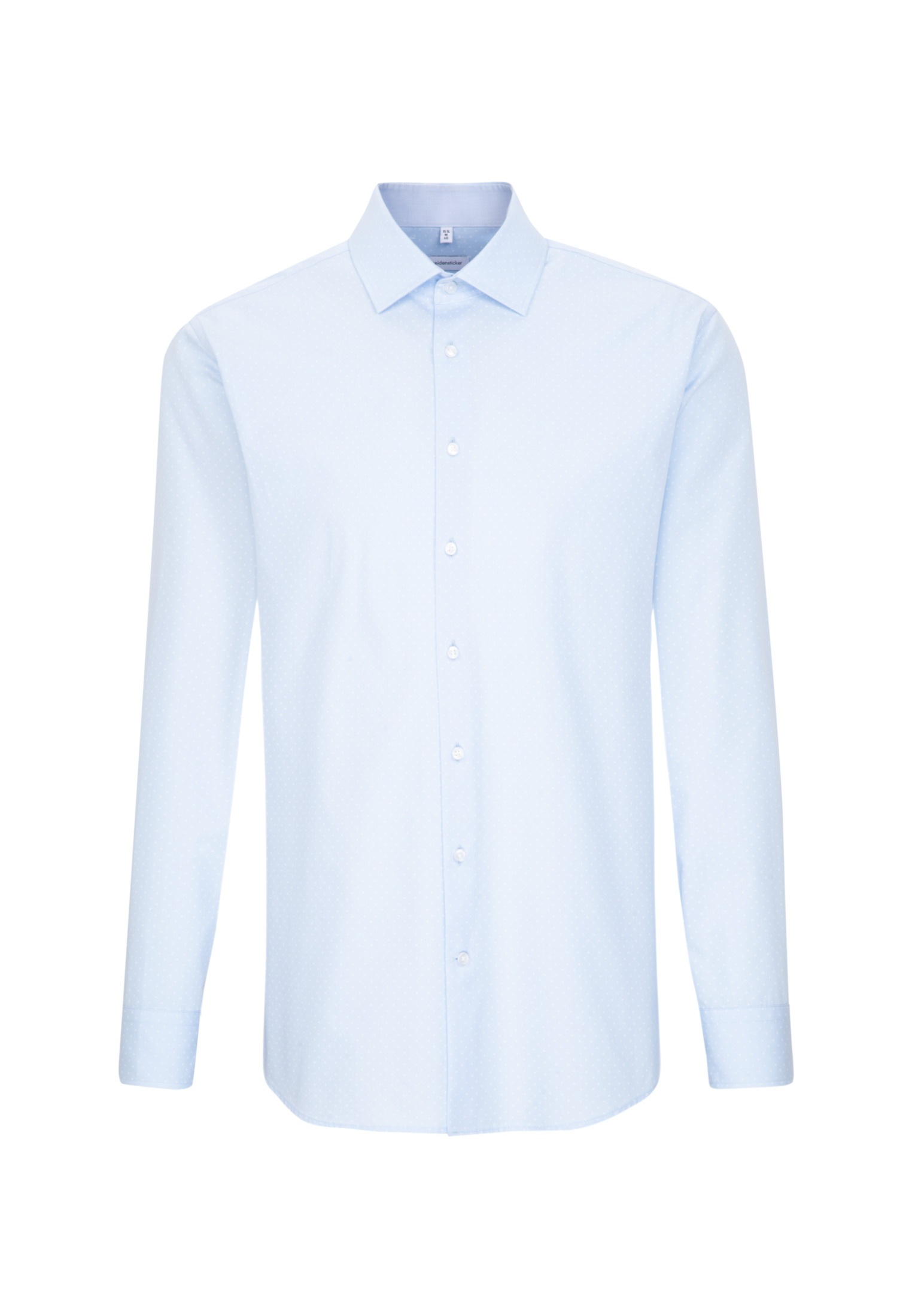 Seidensticker Herren Businesshemd »Shaped« Shaped Langarm Kentkragen Druck in blau, Größe XXL (45)