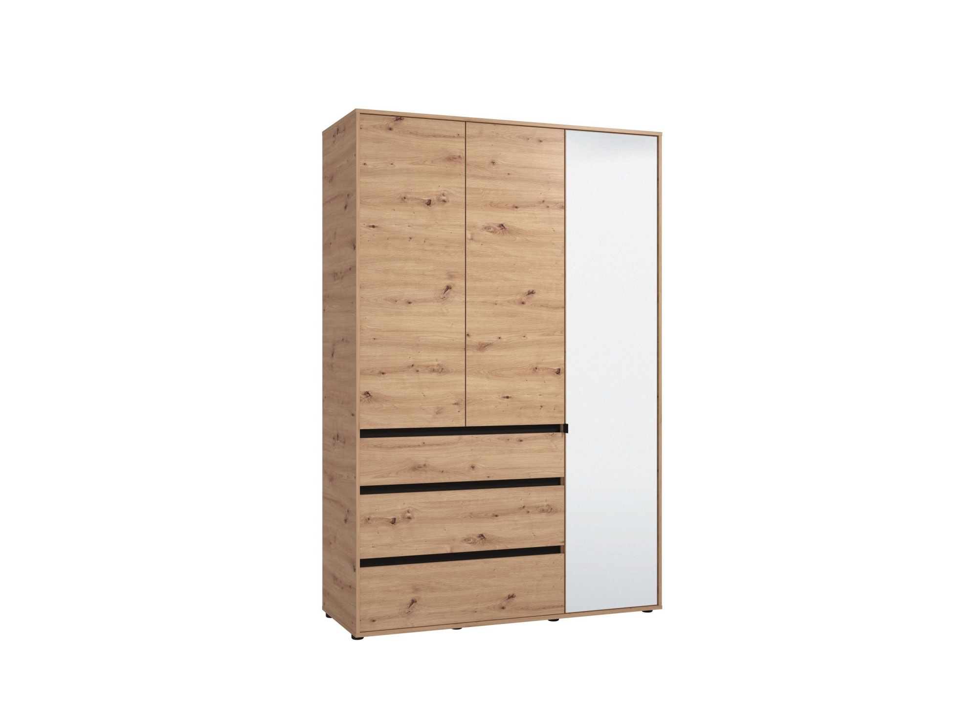 INOSIGN Kleiderschrank »Corbett, grifflose Optik, FSC-zertifziert, Made in Europe« 138 oder 182,5cm breit, 211cm hoch und 54,5cm tief,  mit Spiegel, 3 Schubladen und Innenausstattung