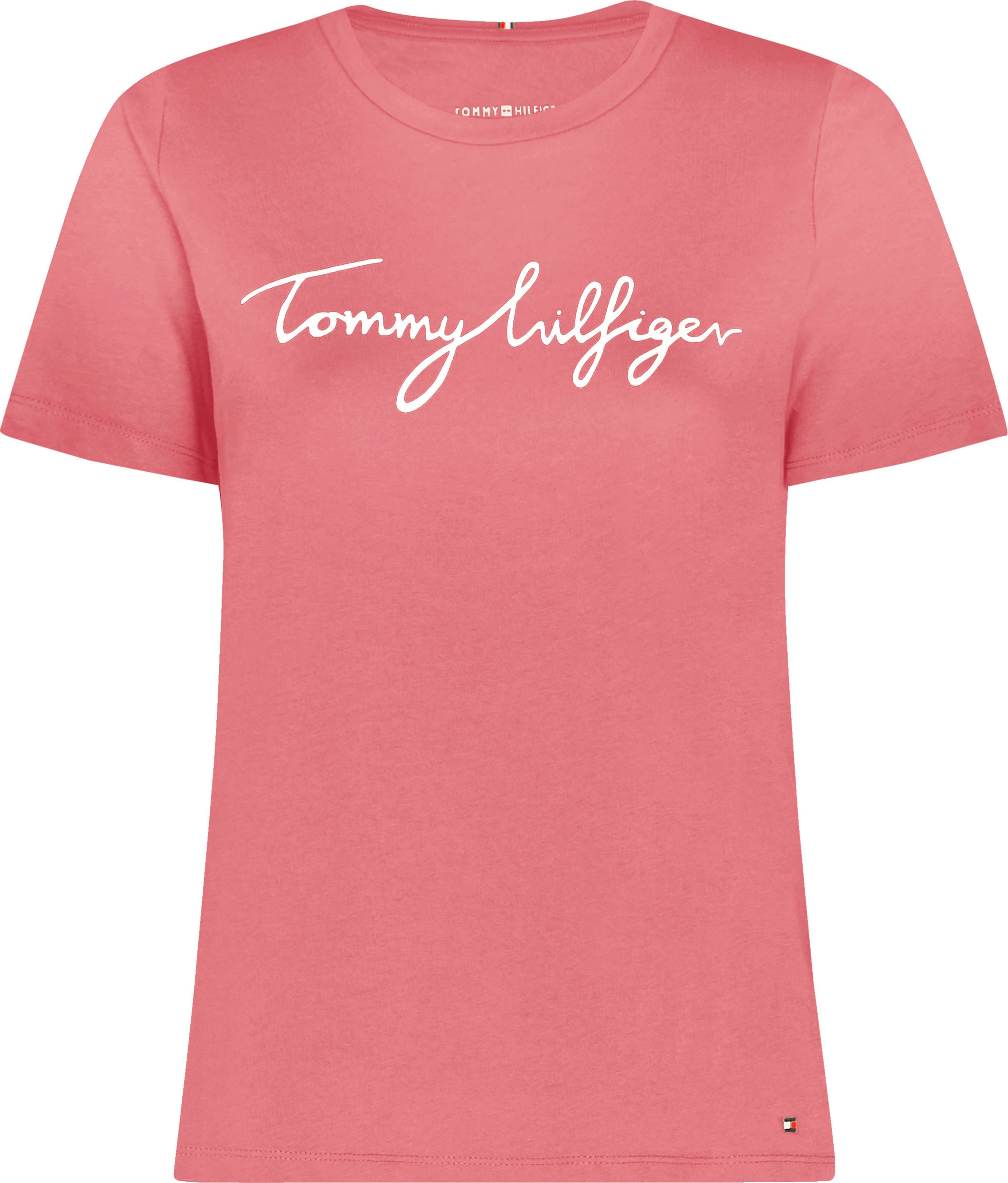 Tommy Hilfiger Rundhalsshirt »CREW NECK GRAPHIC TEE«, mit verspieltem Tommy Hilfiger Logo-Schriftzug