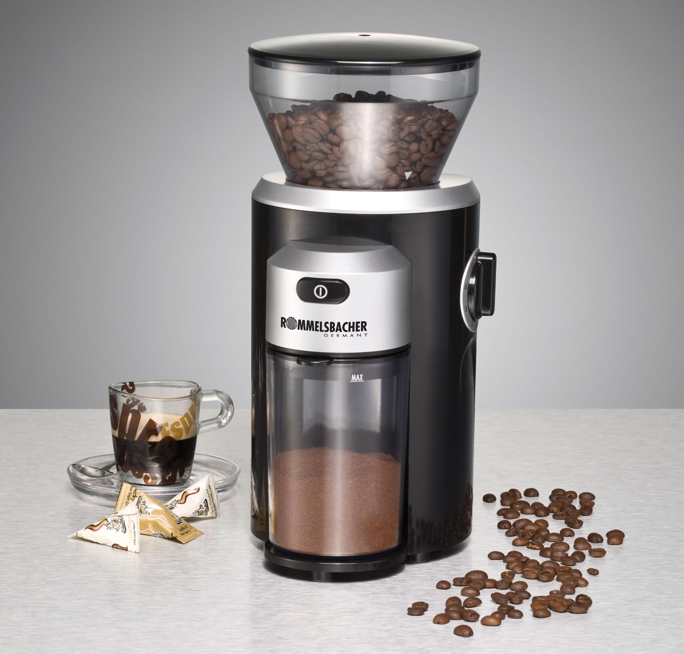 Rommelsbacher Kaffeemühle »EKM 300«, 150 W, Kegelmahlwerk, 220 g Bohnenbehälter