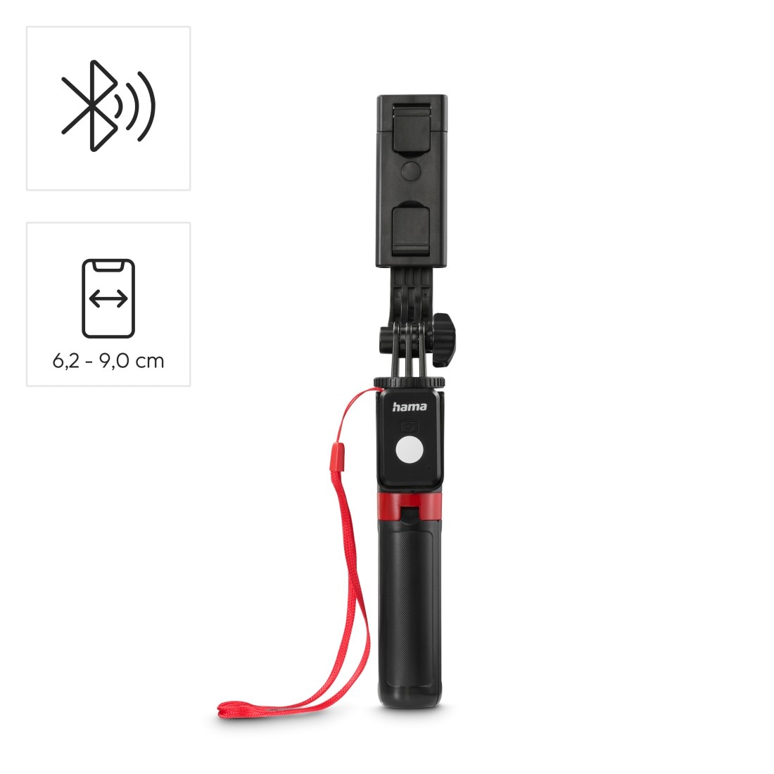 Hama Selfie-Stick »Handystativ höhenverstellbar 23 bis 70 cm,« 2 in 1, Stativ und Selfiestick