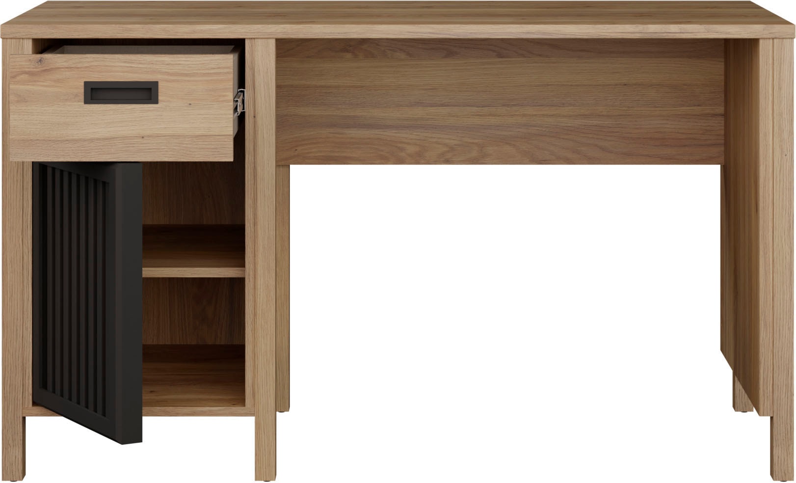 FORTE Schreibtisch »Jytana« B/H/T 125/72,3/56,5 cm, Lamellenfront