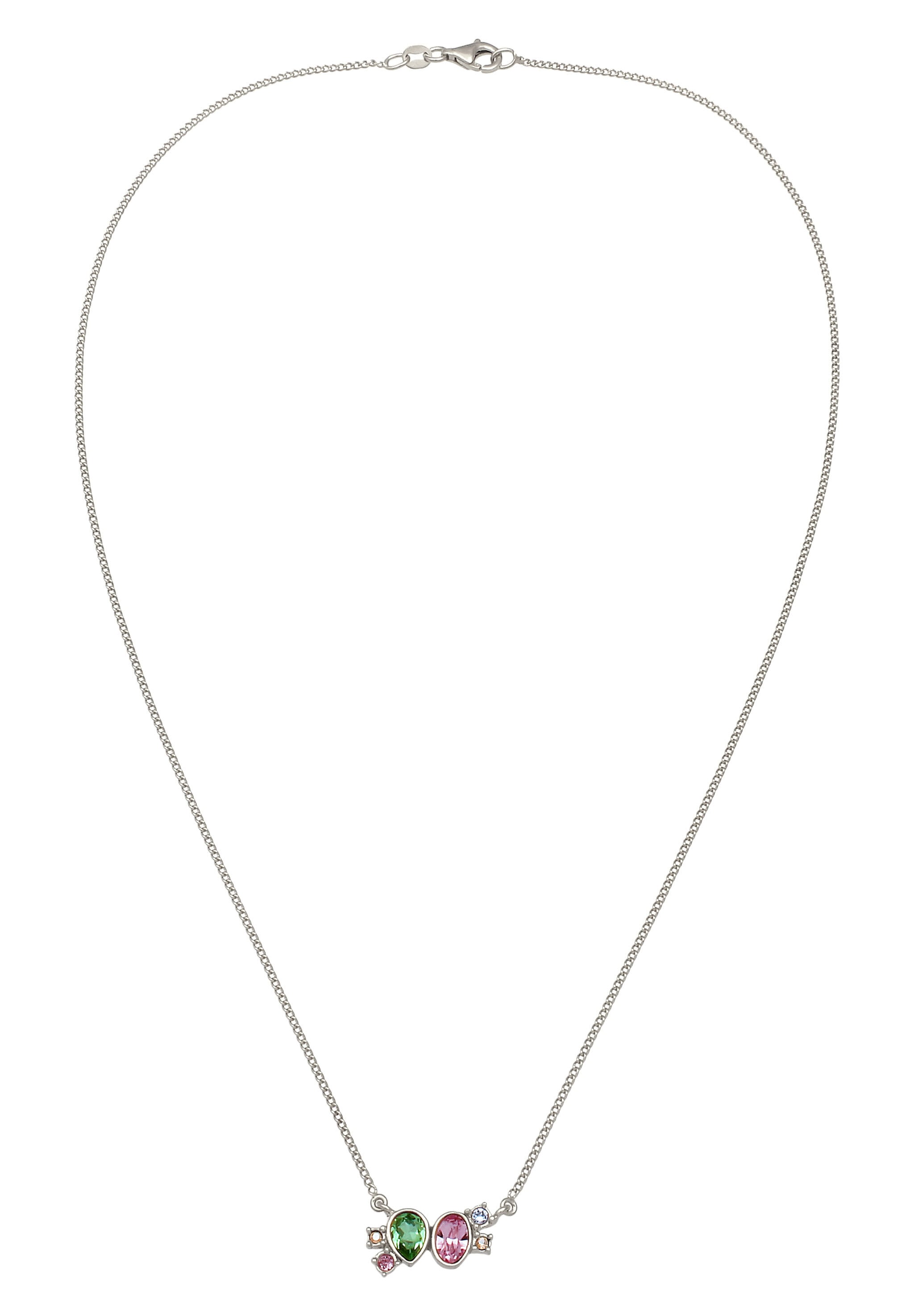 Elli Silberkette »Halskette Pastell Glas Kristalle 925 Sterling Silber«