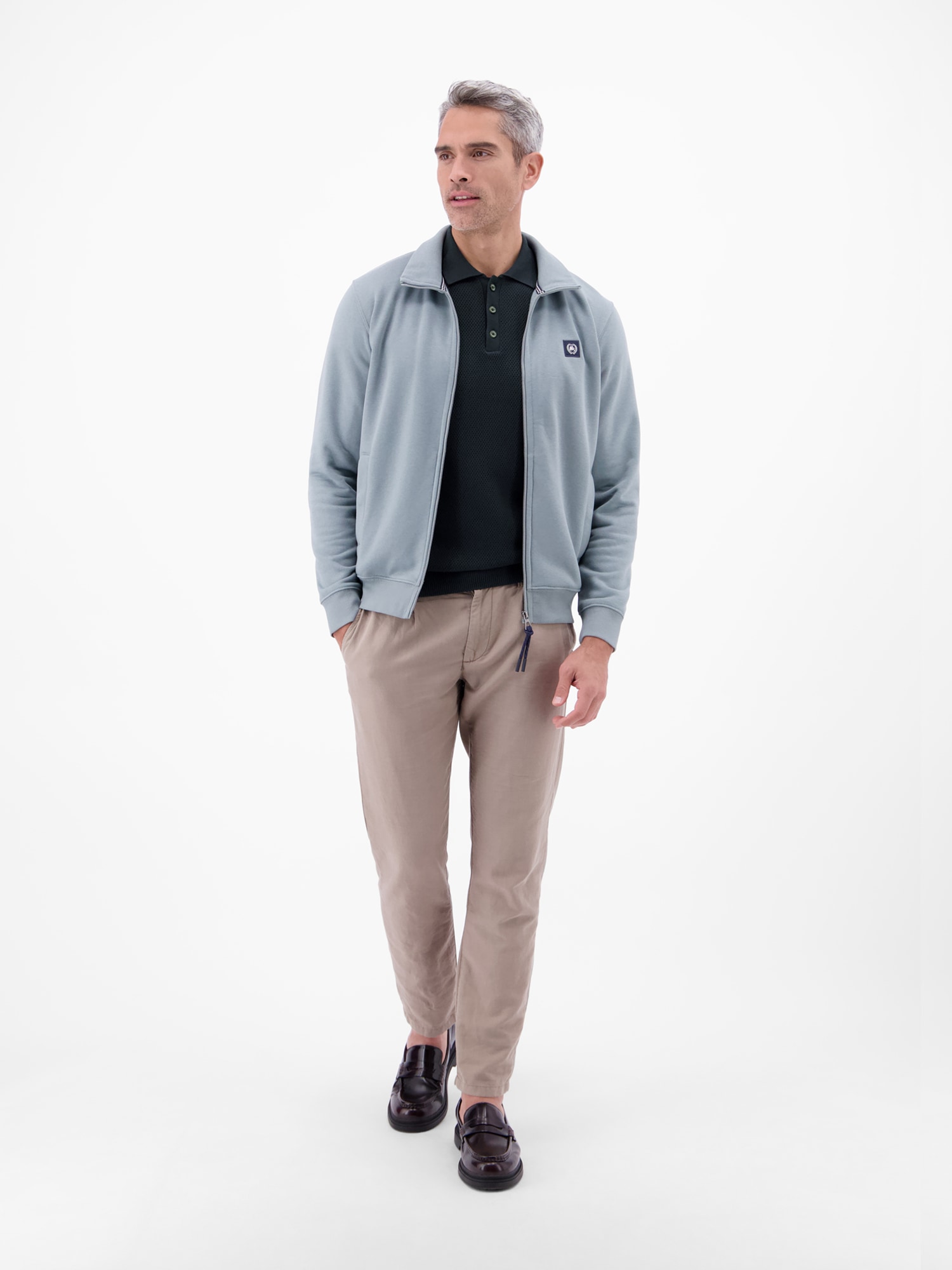 LERROS Poloshirt »Unifarbenes Poloshirt in Strukturqualität«