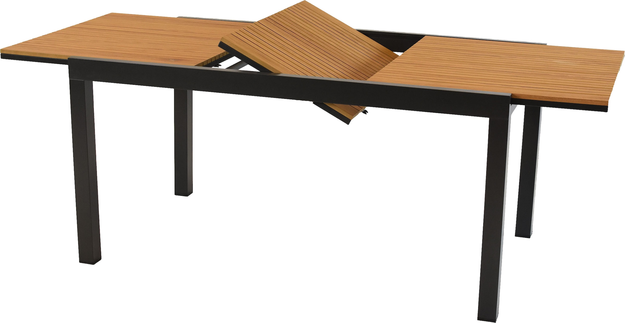 MERXX Garten-Essgruppe »Astros« Set, 13 tlg. inkl. 6 Stapelsessel, 6 Auflagen, 1 Ausziehtisch